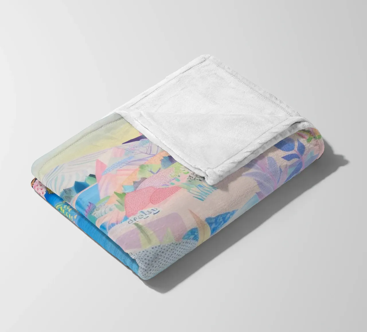 Forest Print, Colourful Abstract Wall Art, Nature Poster fleece blanket by Boheme