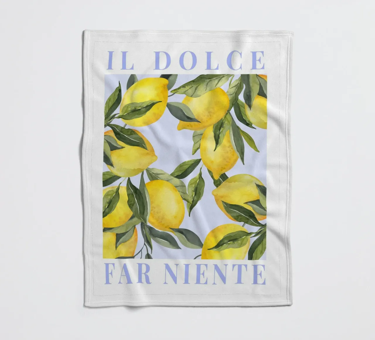 Zitrone drucken, Das Dolce Far Niente, Zitrone Poster Fleecedecke von Bella Studio