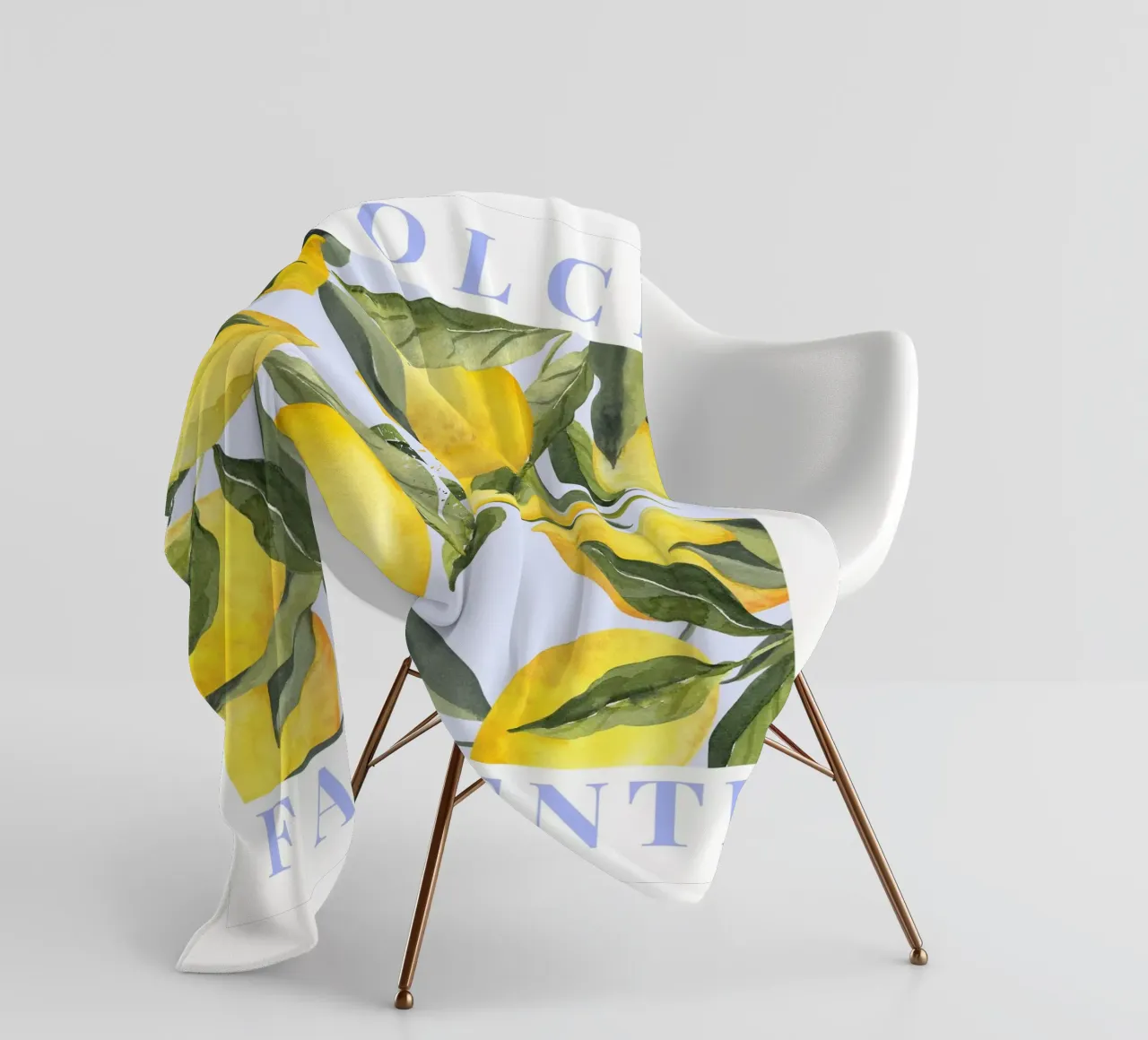 Zitrone drucken, Das Dolce Far Niente, Zitrone Poster Fleecedecke von Bella Studio