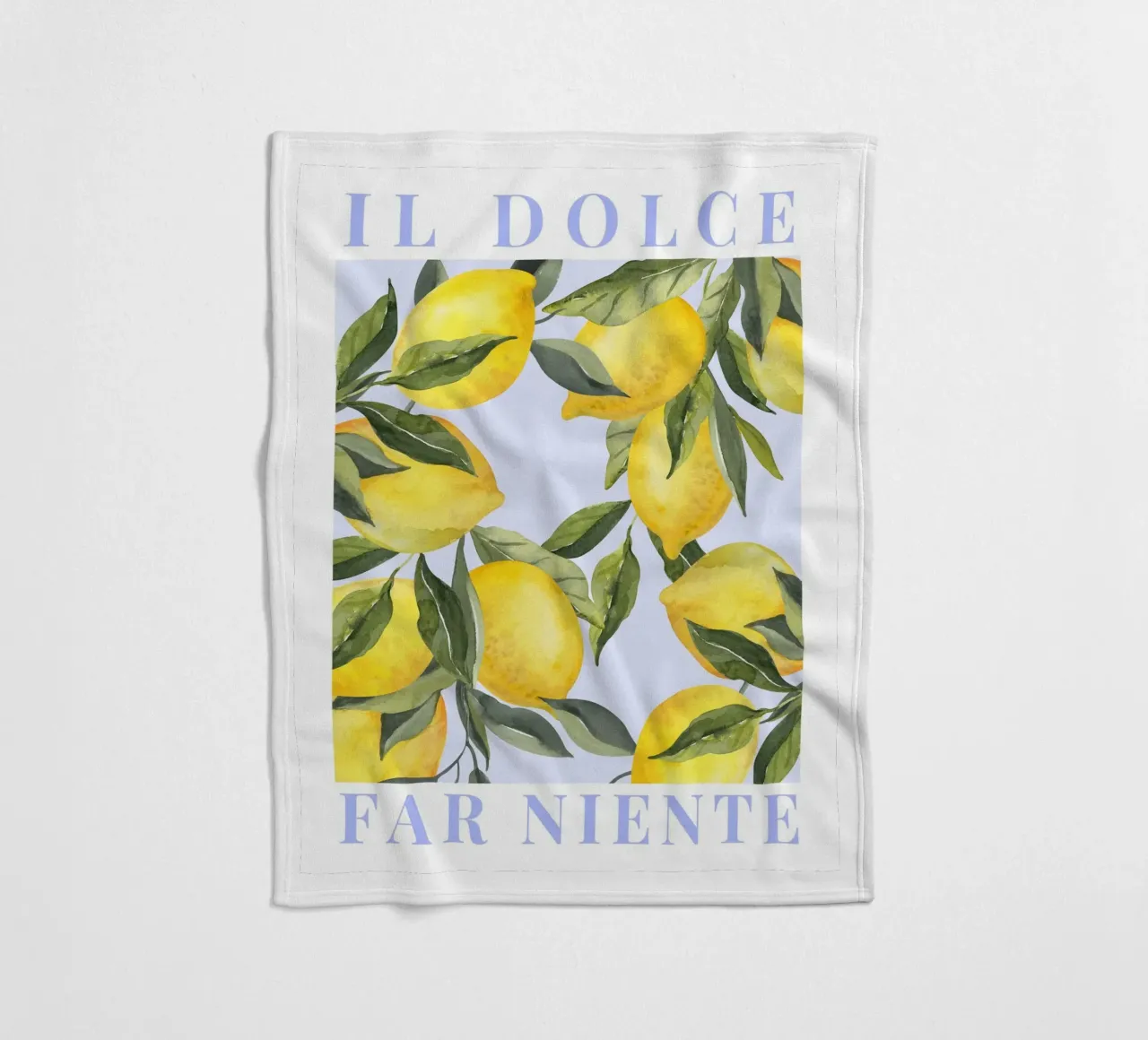 Zitrone drucken, Das Dolce Far Niente, Zitrone Poster Fleecedecke von Bella Studio