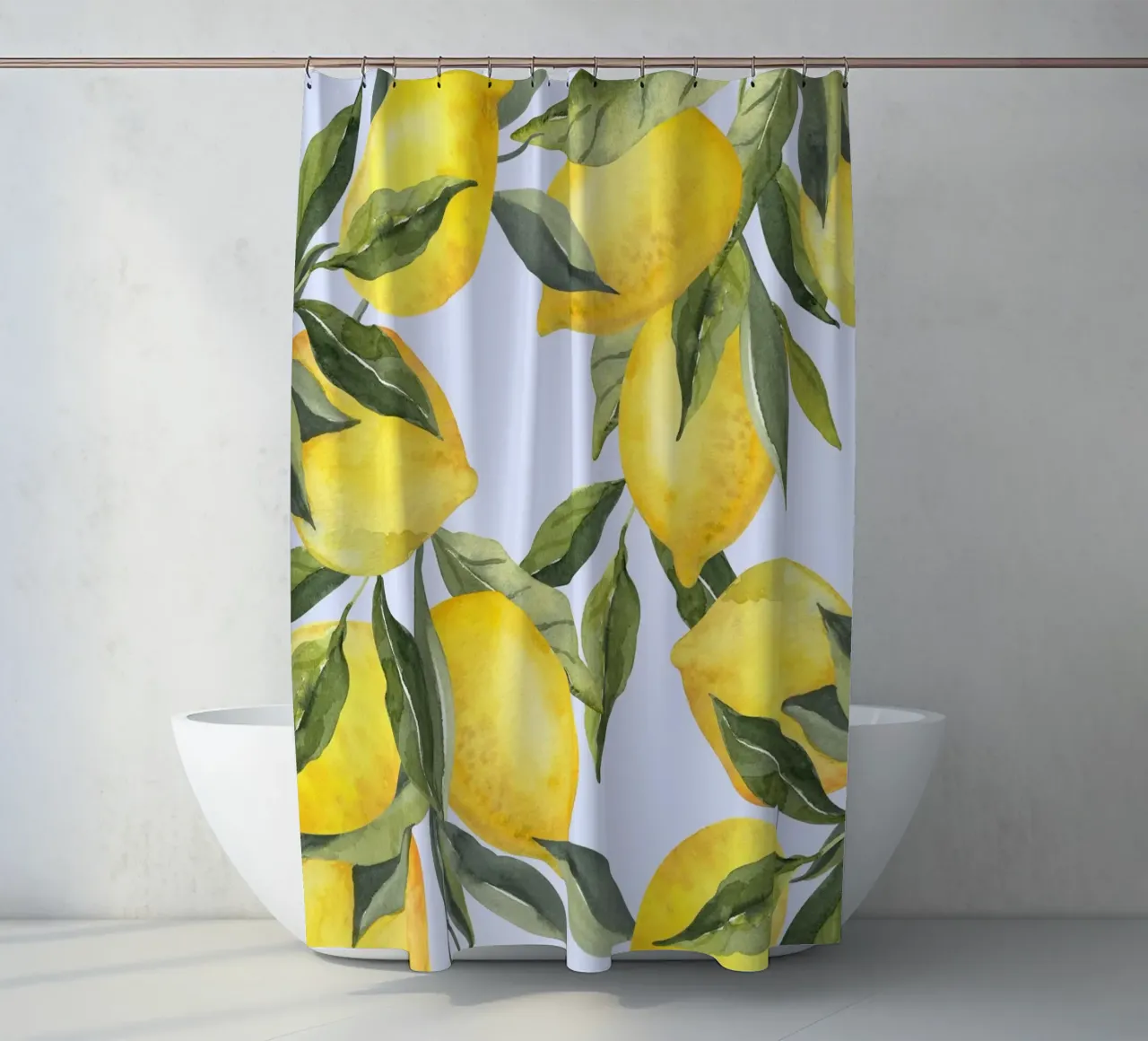 Zitrone drucken, Das Dolce Far Niente, Zitrone Poster Duschvorhang von Bella Studio