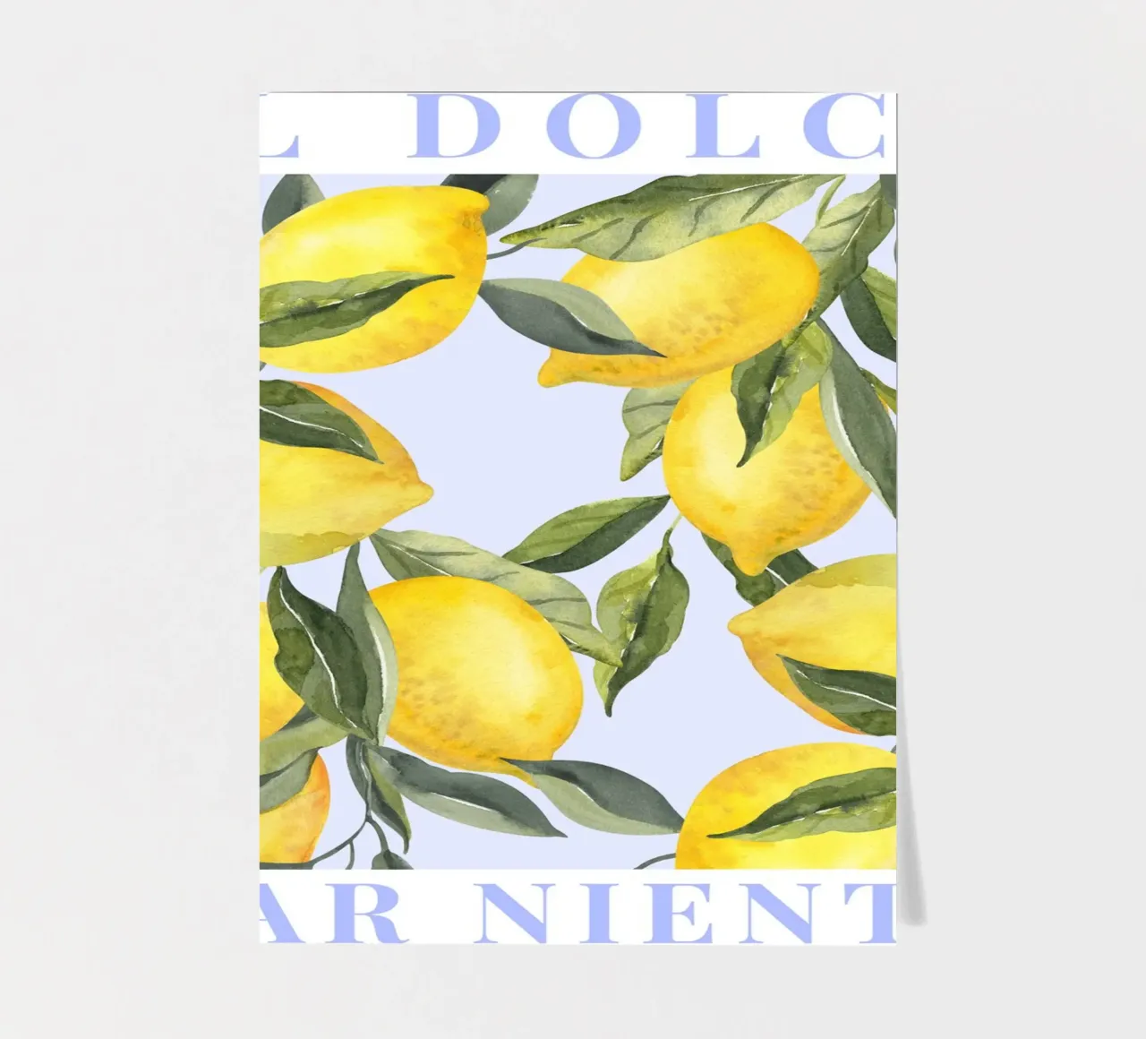 Zitrone drucken, Das Dolce Far Niente, Zitrone Poster Stickerbogen von Bella Studio
