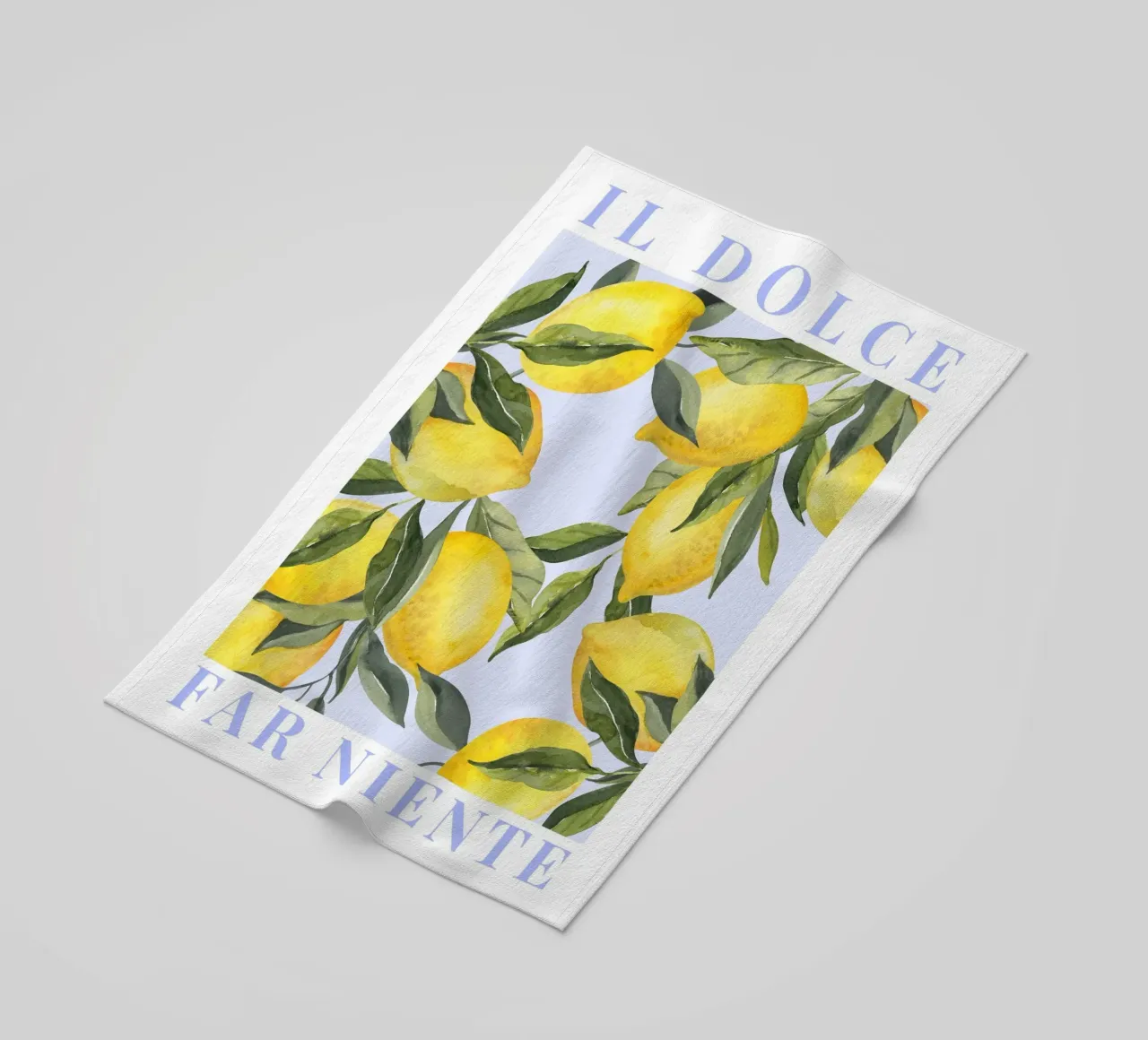 Zitrone drucken, Das Dolce Far Niente, Zitrone Poster Strandtuch von Bella Studio