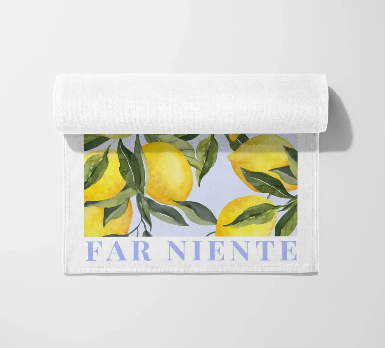 Zitrone drucken, Das Dolce Far Niente, Zitrone Poster Strandtuch von Bella Studio
