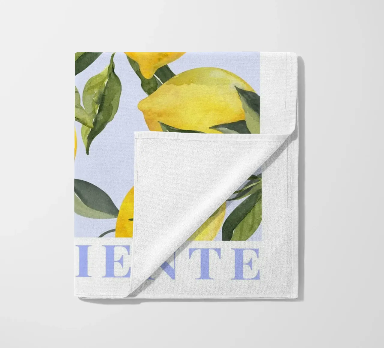 Zitrone drucken, Das Dolce Far Niente, Zitrone Poster Strandtuch von Bella Studio