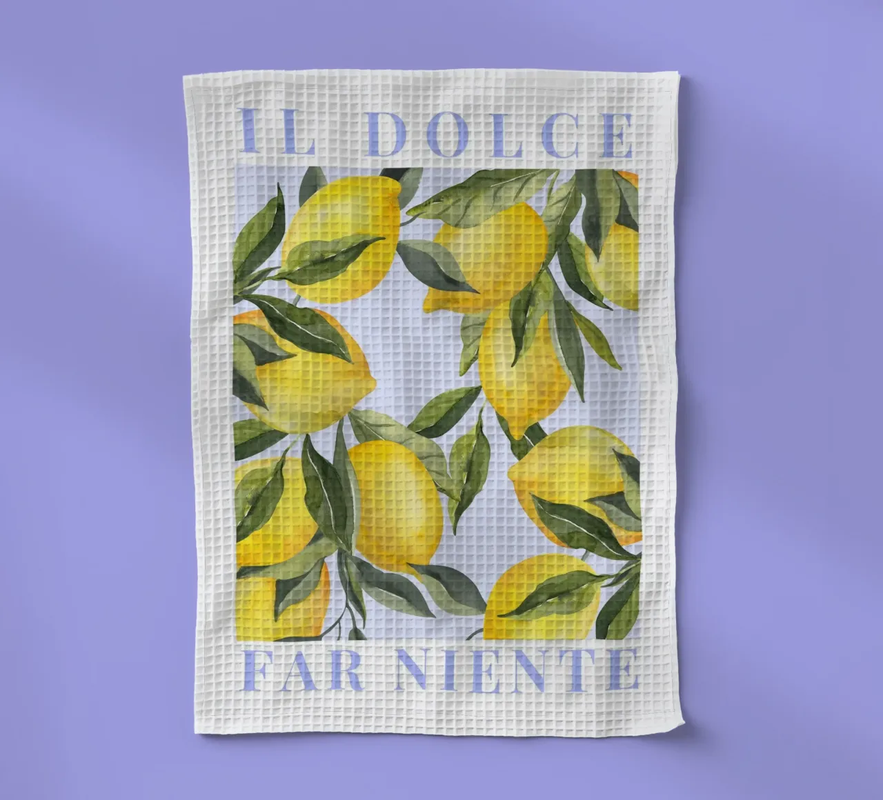 Zitrone drucken, Das Dolce Far Niente, Zitrone Poster Geschirrtuch von Bella Studio