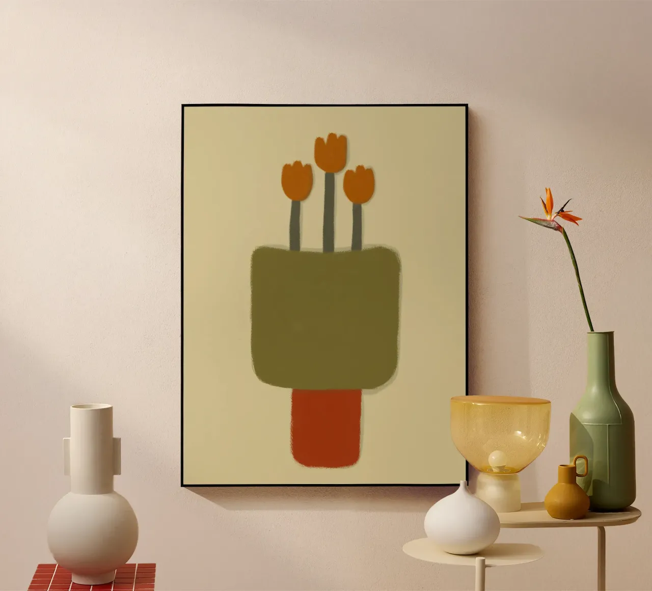 Il vaso verde plexiglass da Carinaprint