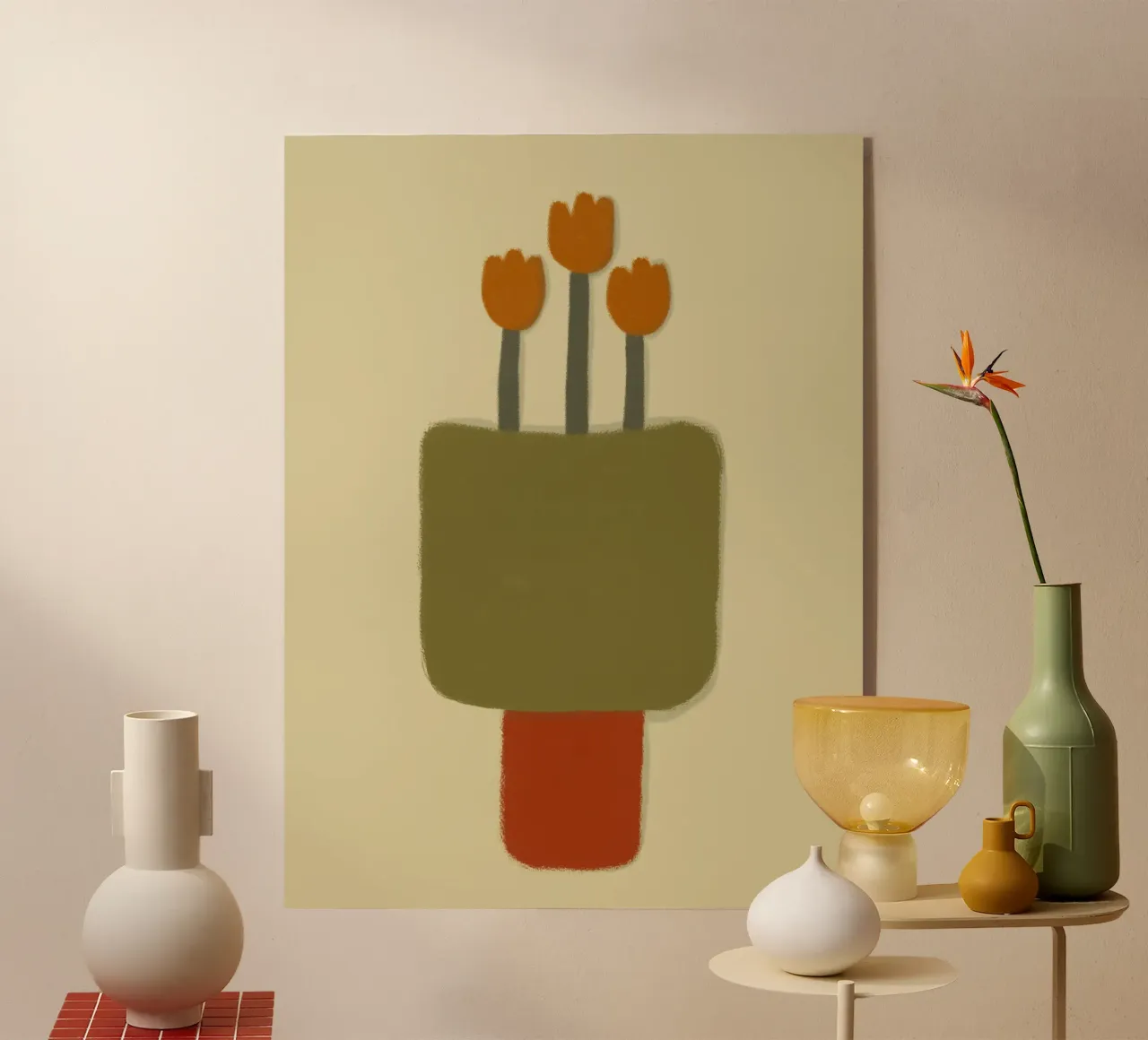 Il vaso verde plexiglass da Carinaprint