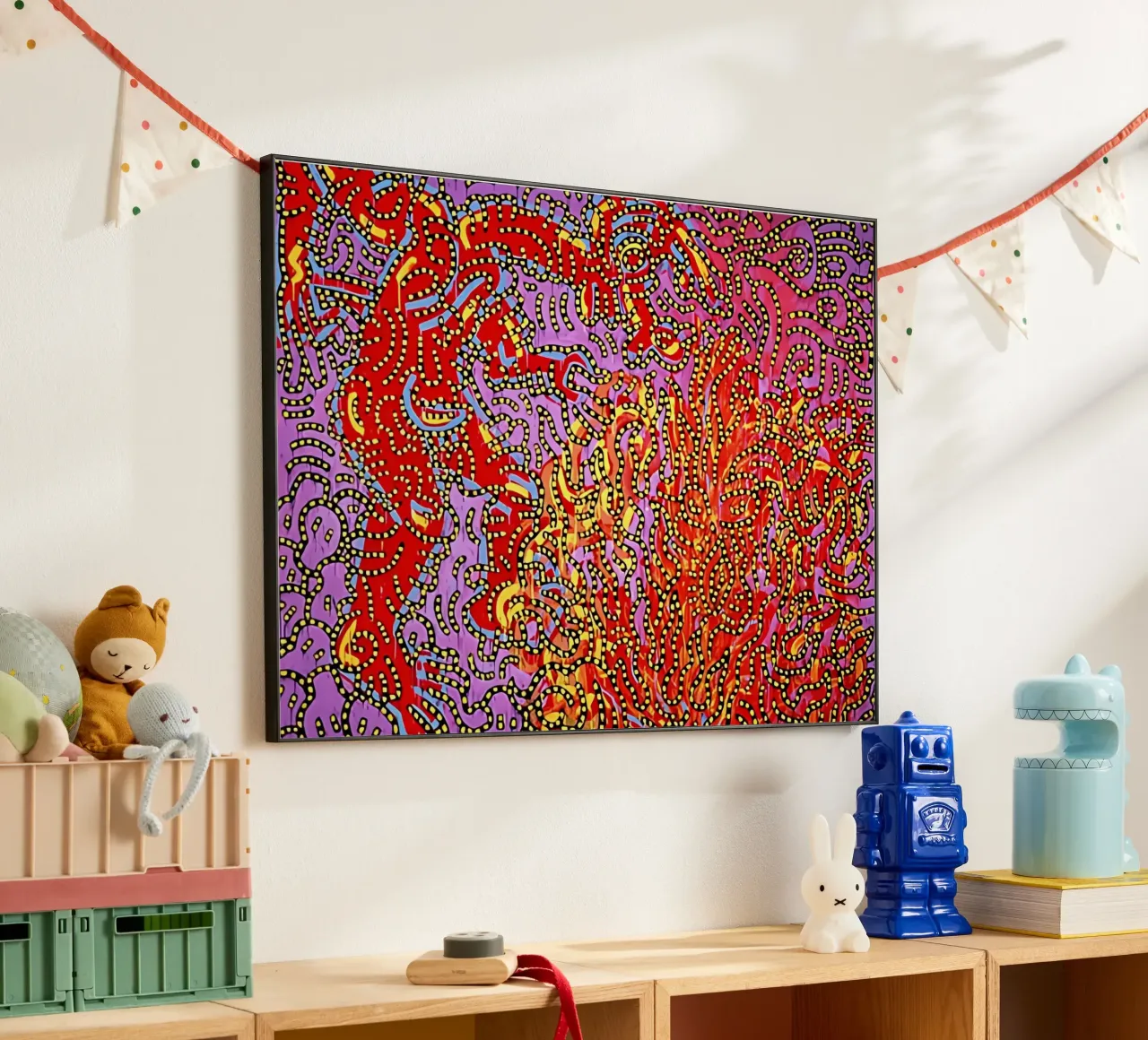 Mosè e il roveto ardente di Keith Haring alluminio dibond da tokovictory