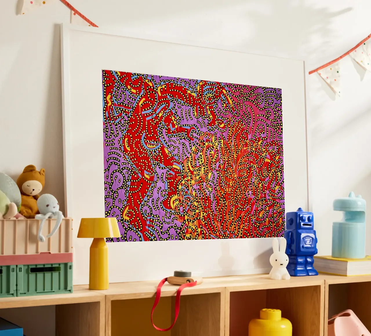 Mosè e il roveto ardente di Keith Haring carta hahnemühle da tokovictory