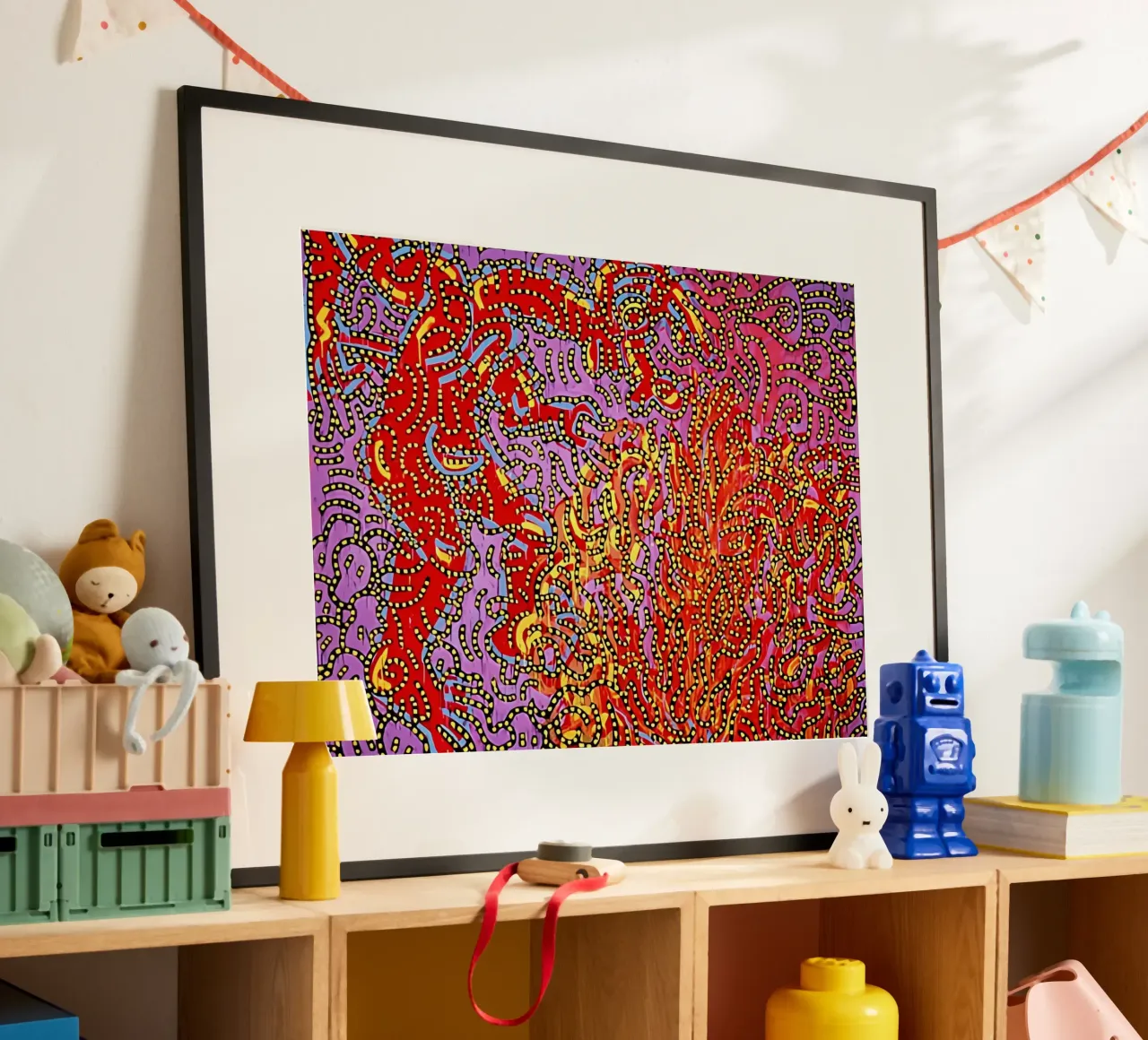 Mosè e il roveto ardente di Keith Haring carta hahnemühle da tokovictory