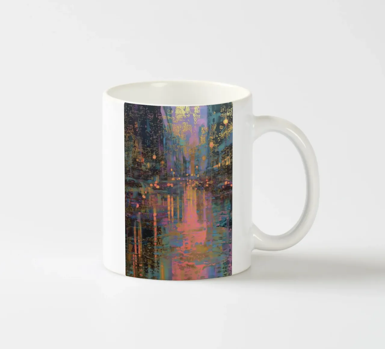 Abstracte symfonie van licht keramische mok van Carinaprint