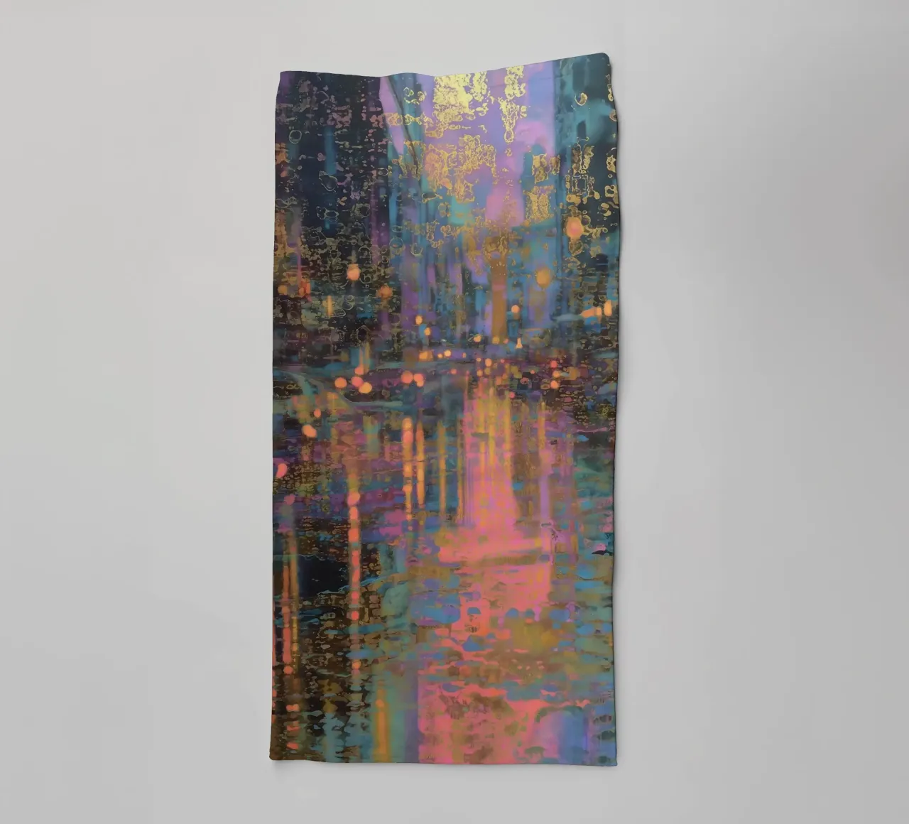 Abstracte symfonie van licht badhanddoek van Carinaprint
