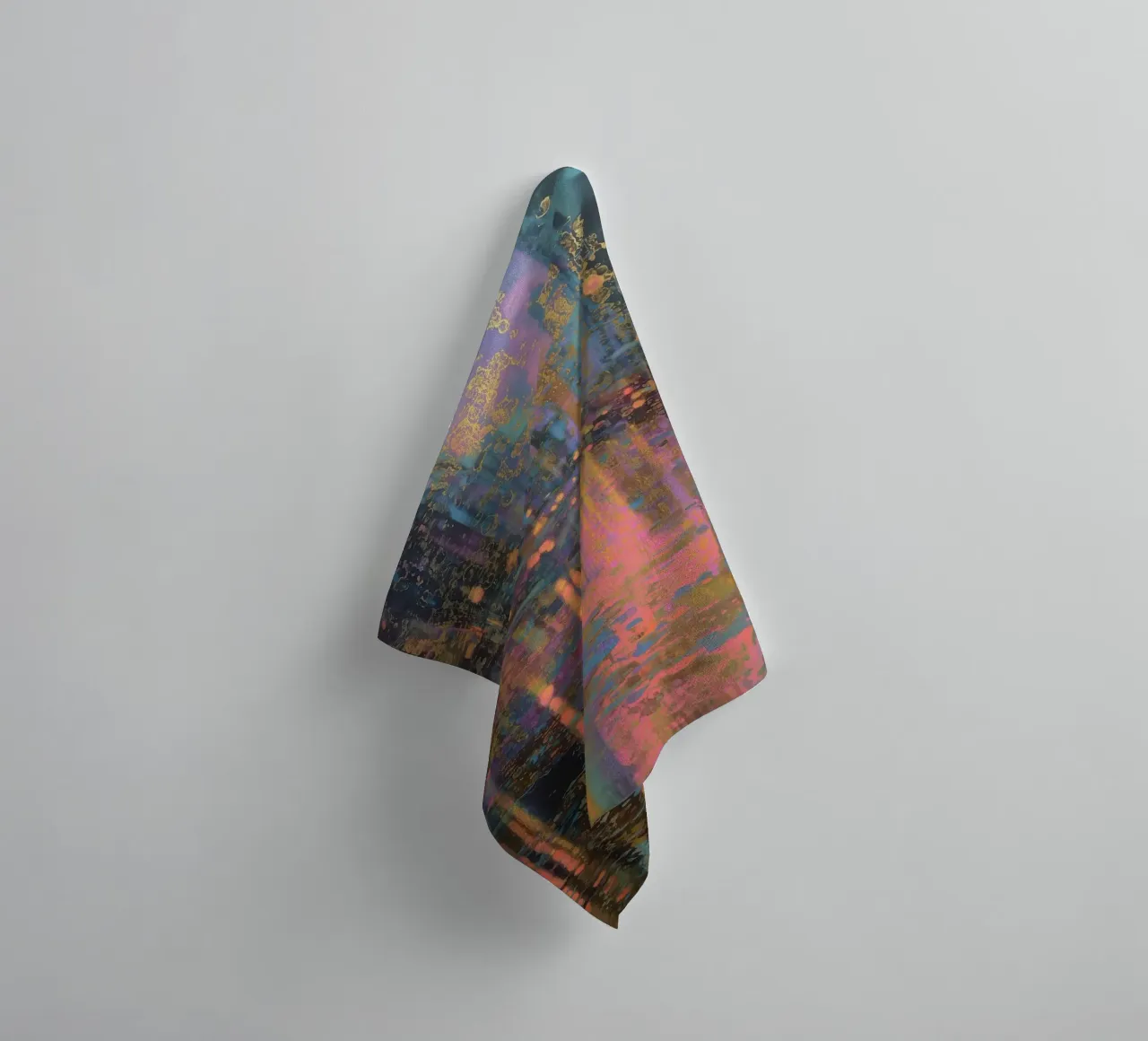 Abstracte symfonie van licht badhanddoek van Carinaprint