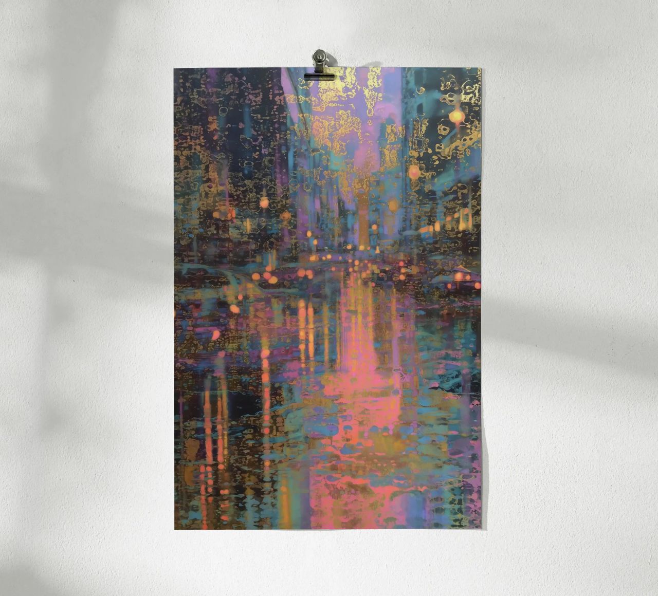 Abstrakte Lichtersymphonie Poster von Carinaprint