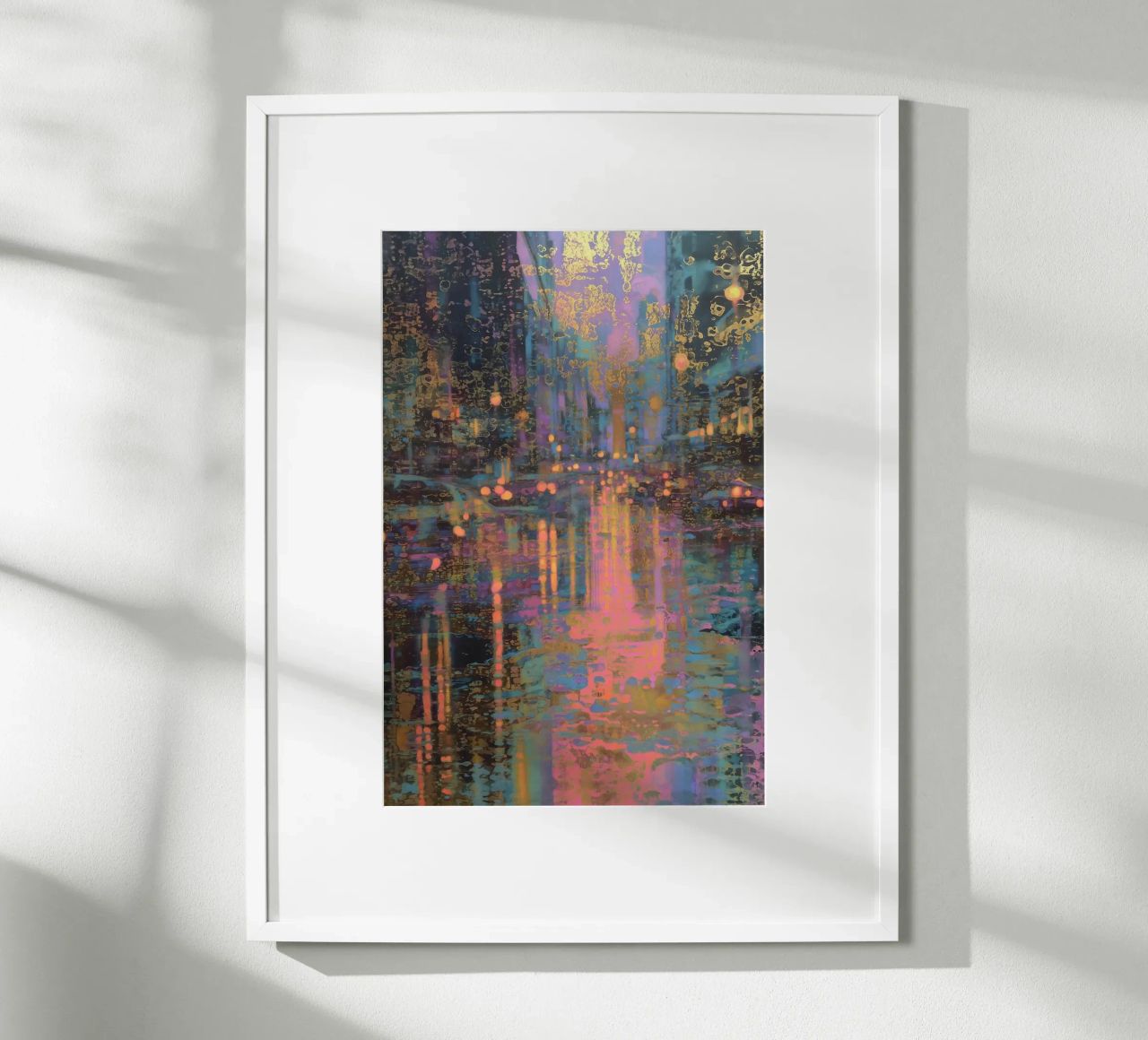 Abstrakte Lichtersymphonie Poster von Carinaprint