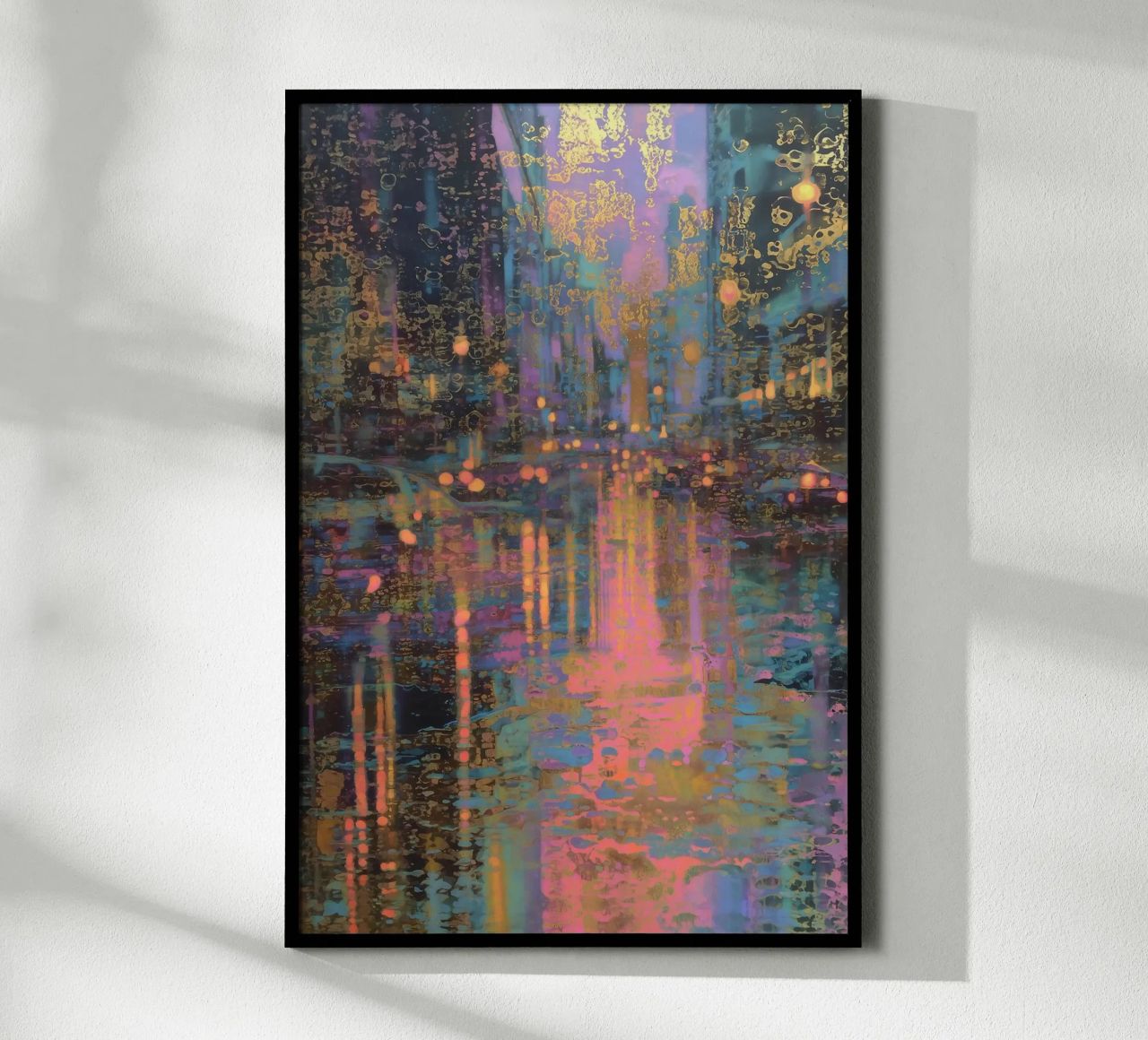 Abstrakte Lichtersymphonie Poster von Carinaprint
