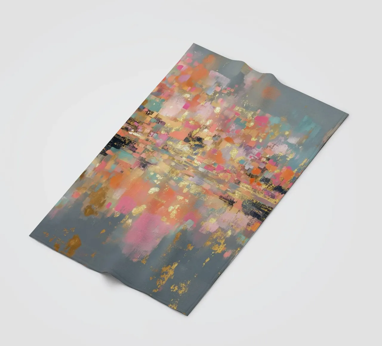 Goldene Fiktion in Farben Fleecedecke von Carinaprint