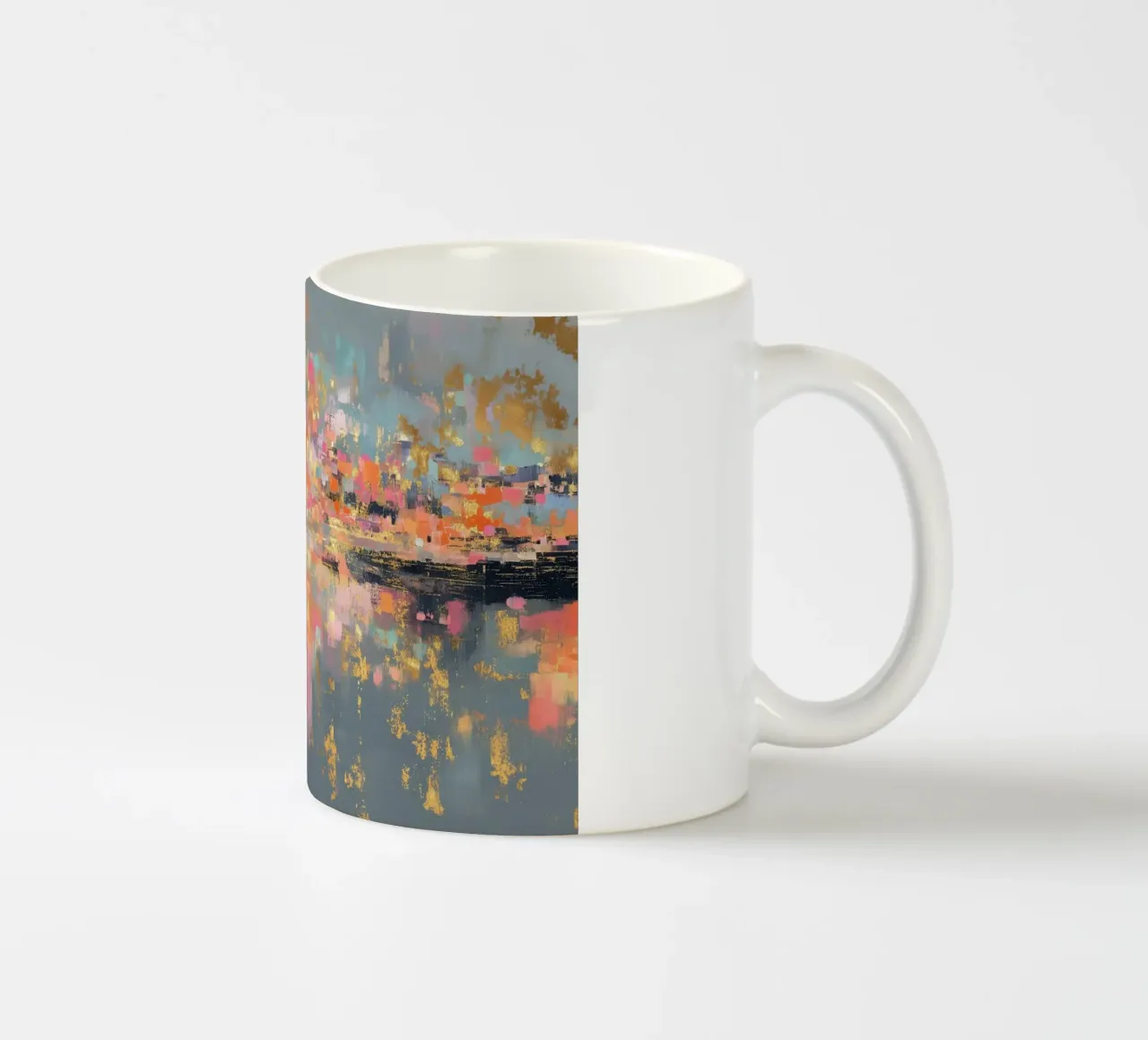 Goldene Fiktion in Farben Keramik Tasse von Carinaprint