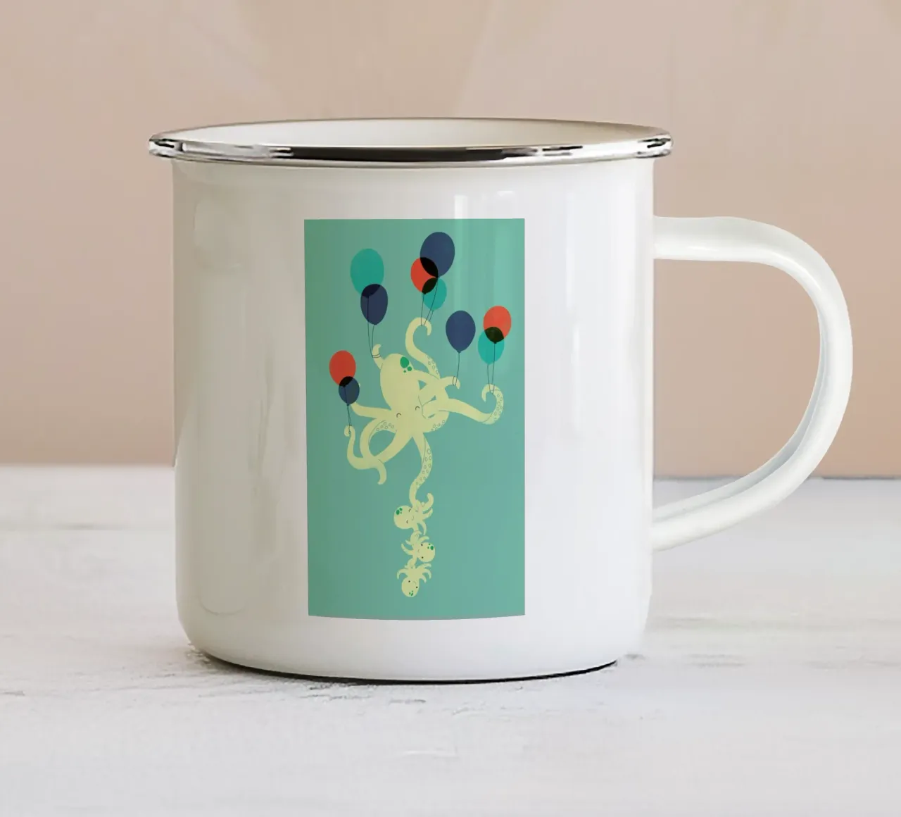 Up We Go enamel mug by Jay Fleck