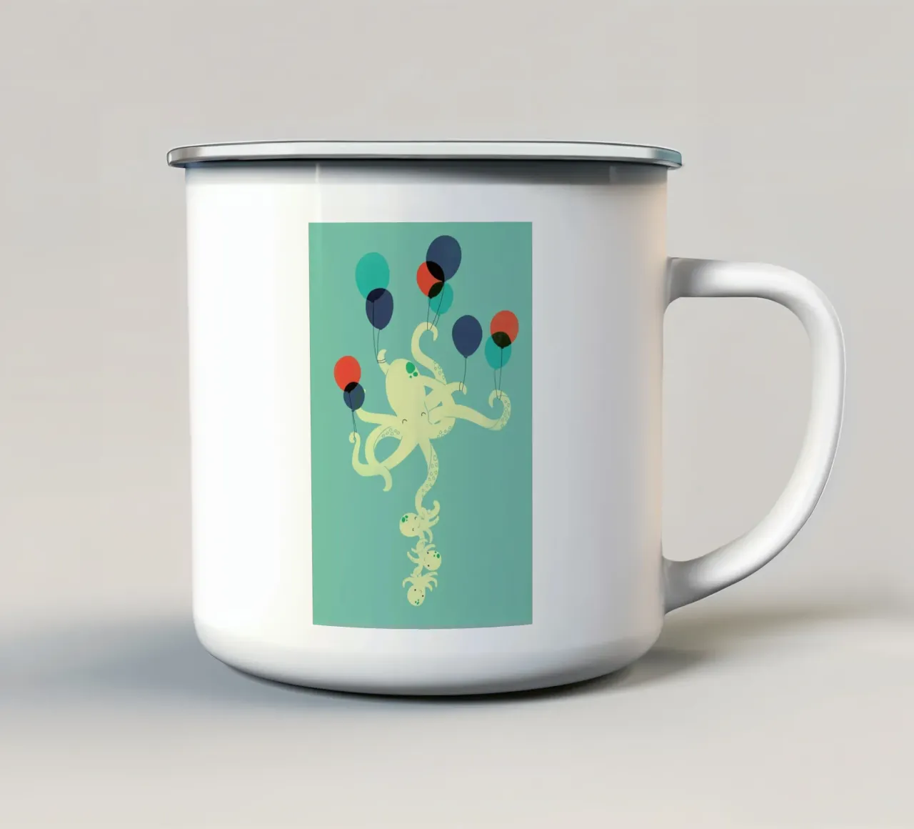 Up We Go Emaille Tasse von Jay Fleck