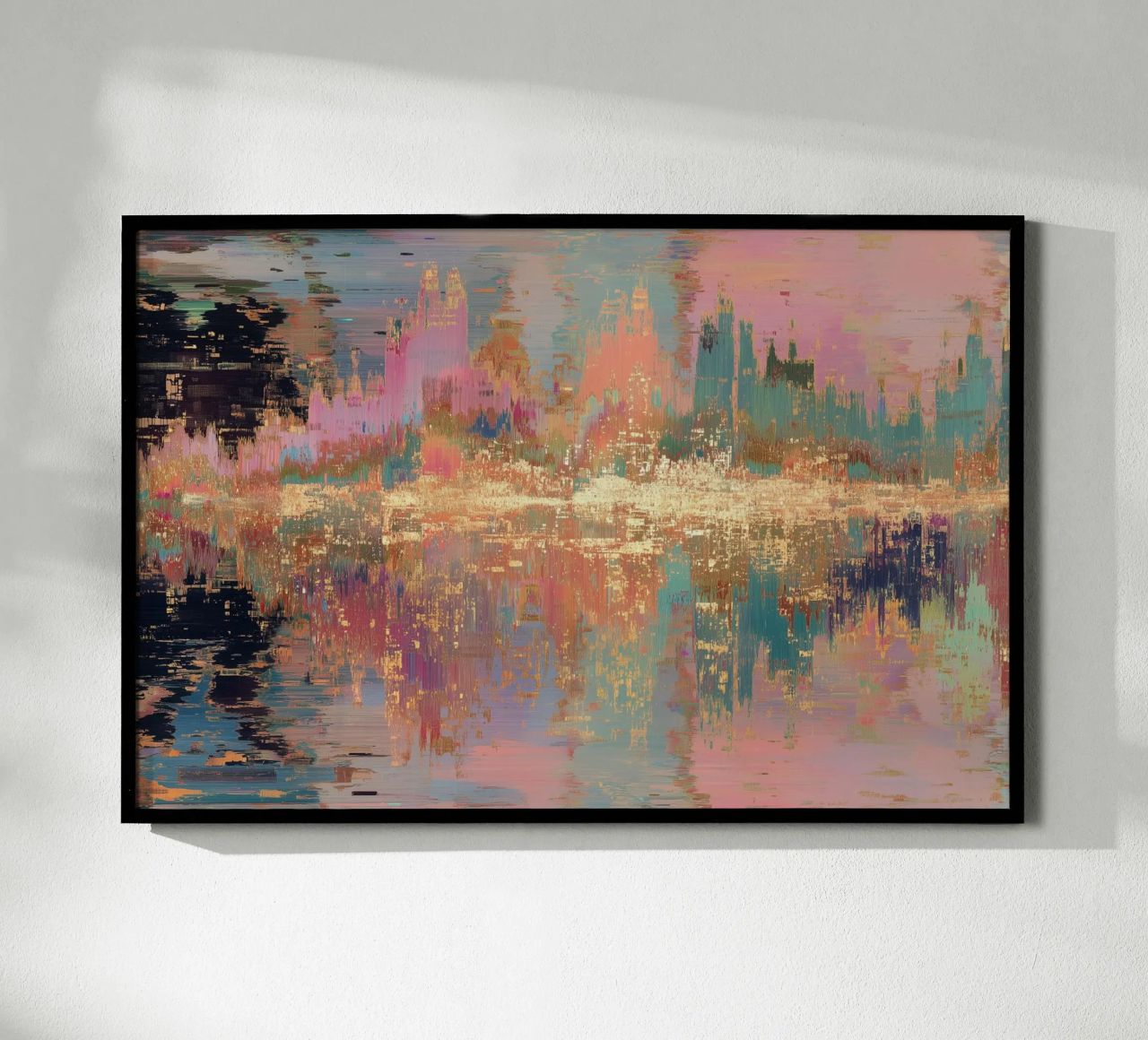 Goldene Abstrakt Träume Poster von Carinaprint