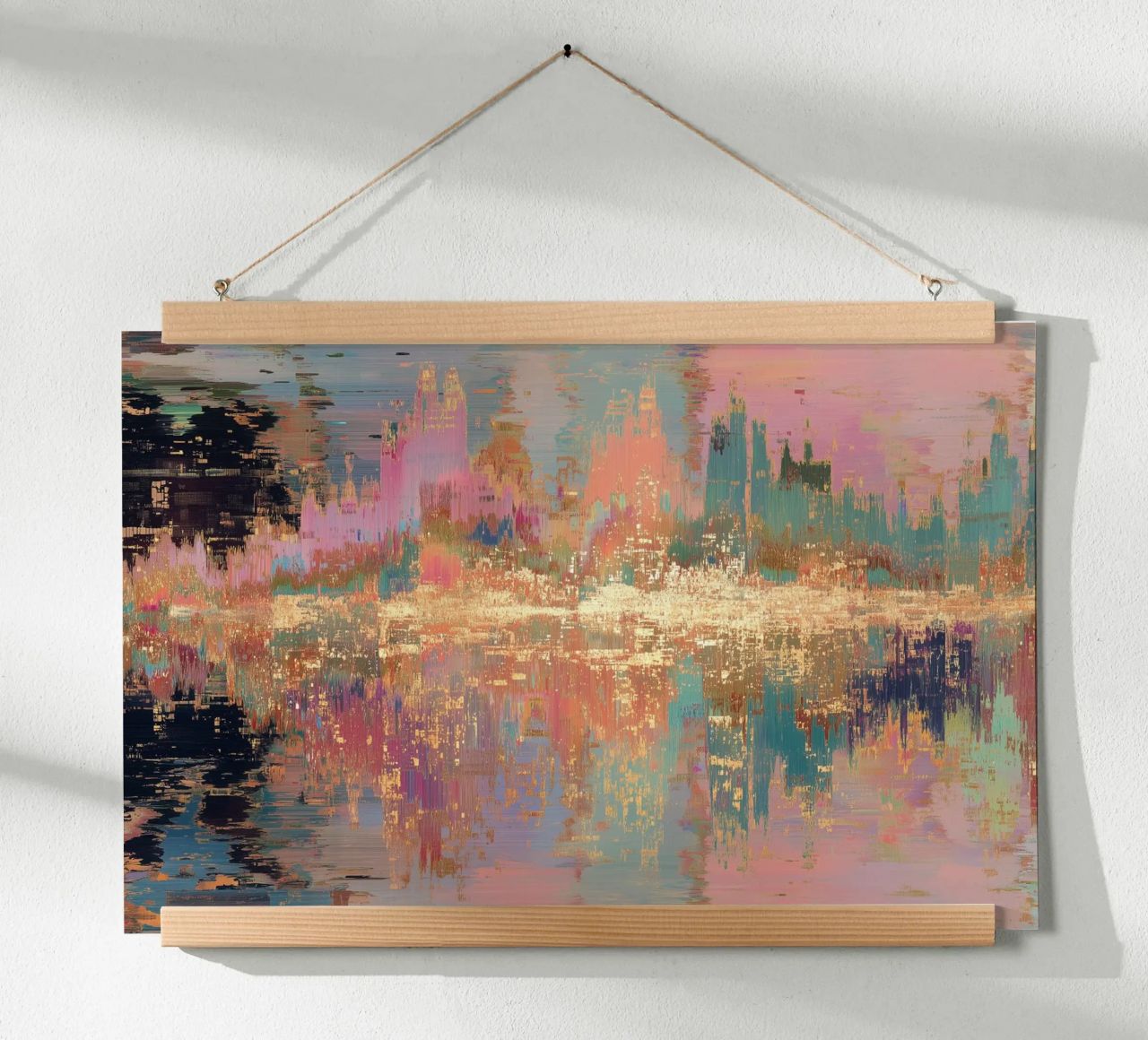 Goldene Abstrakt Träume Poster von Carinaprint