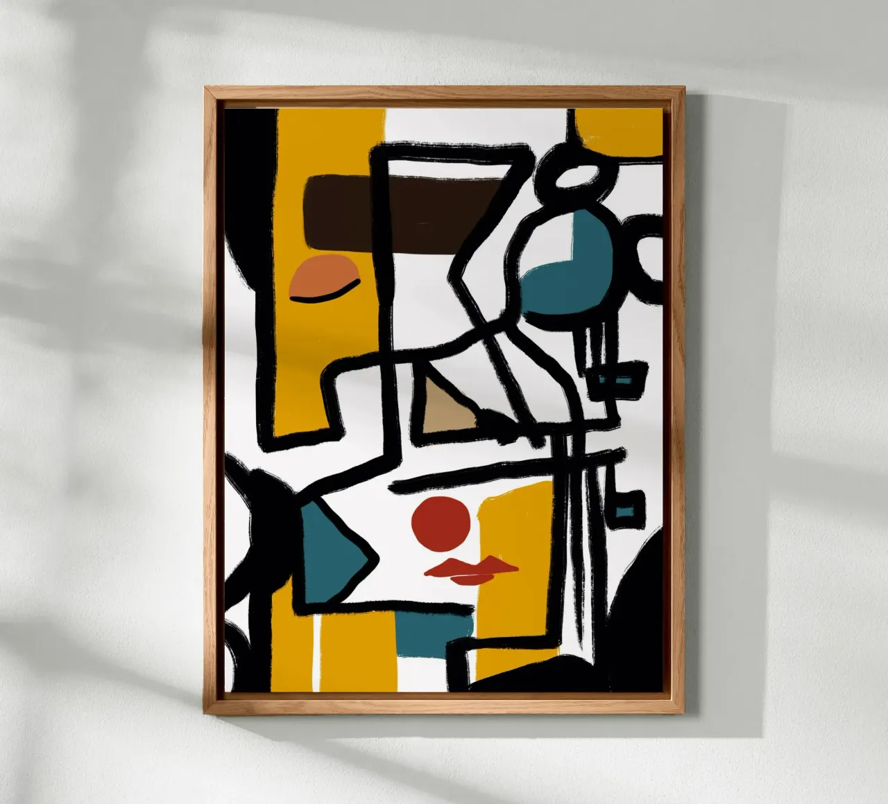 Abstract cubist portrait forex plate by Little Dean