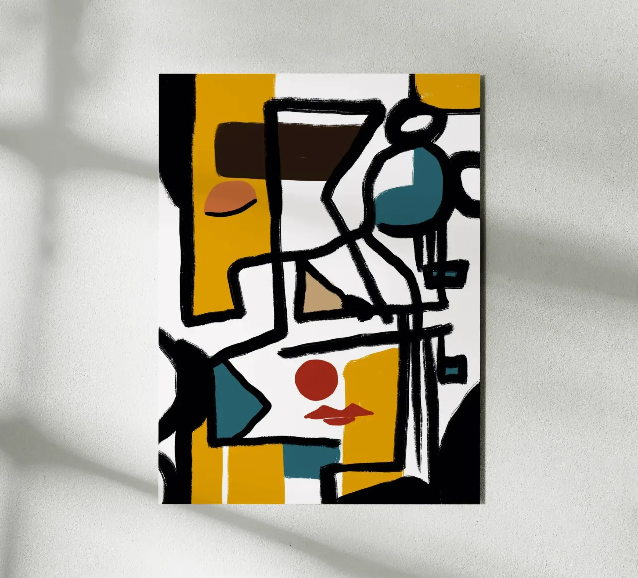 Abstract cubist portrait forex plate by Little Dean