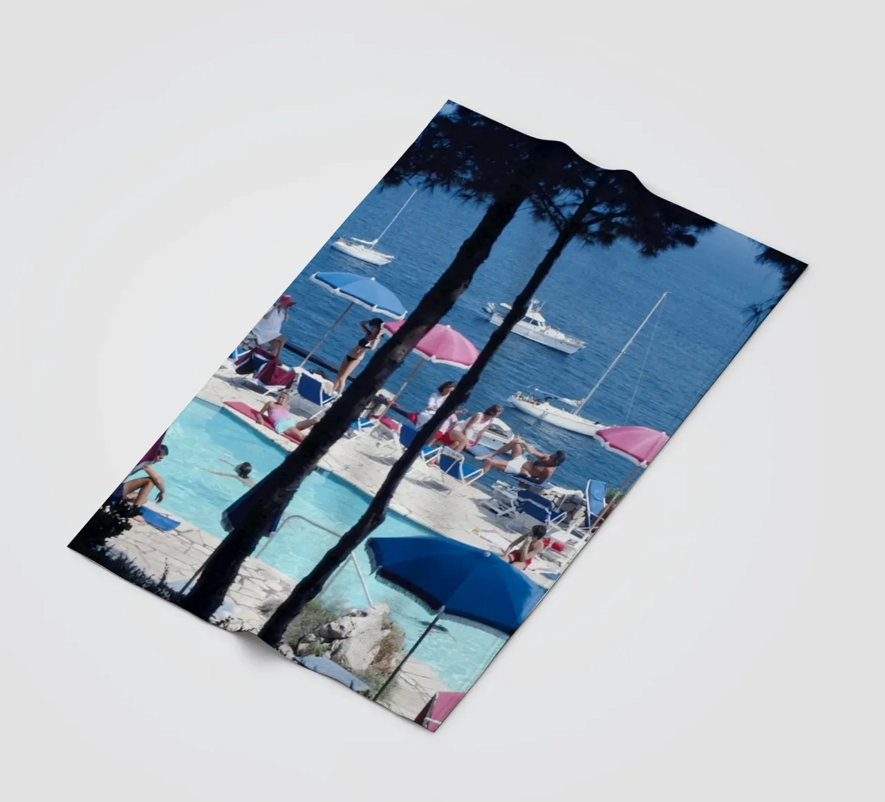 Albergo Il Pellicano - Slim Aarons coperta in pile da Chrisvintage
