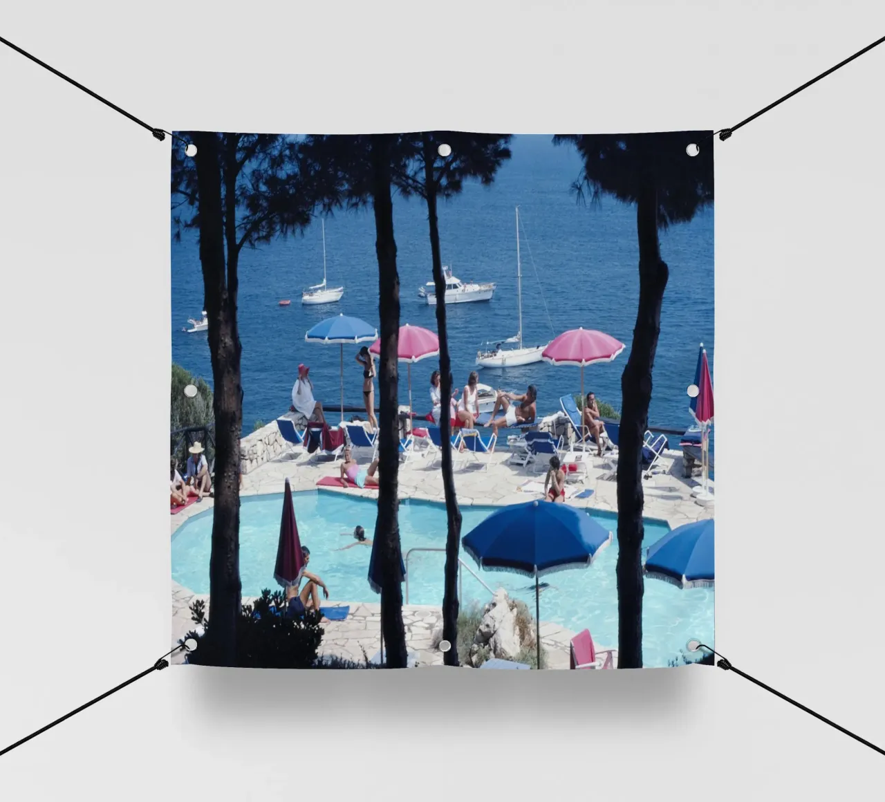 Albergo Il Pellicano - Slim Aarons telo in pvc da Chrisvintage