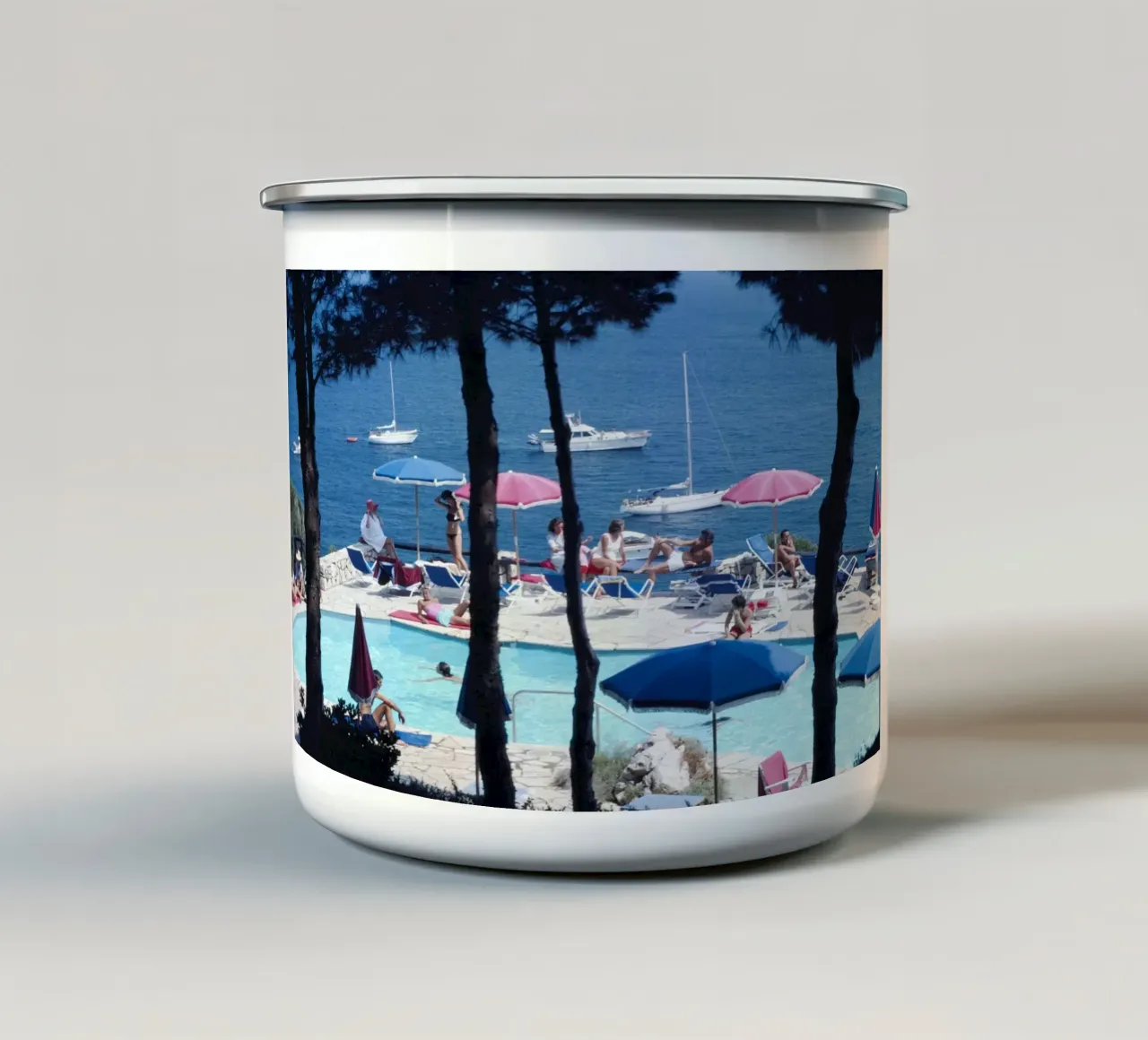 Albergo Il Pellicano - Slim Aarons tazza in smalto da Chrisvintage