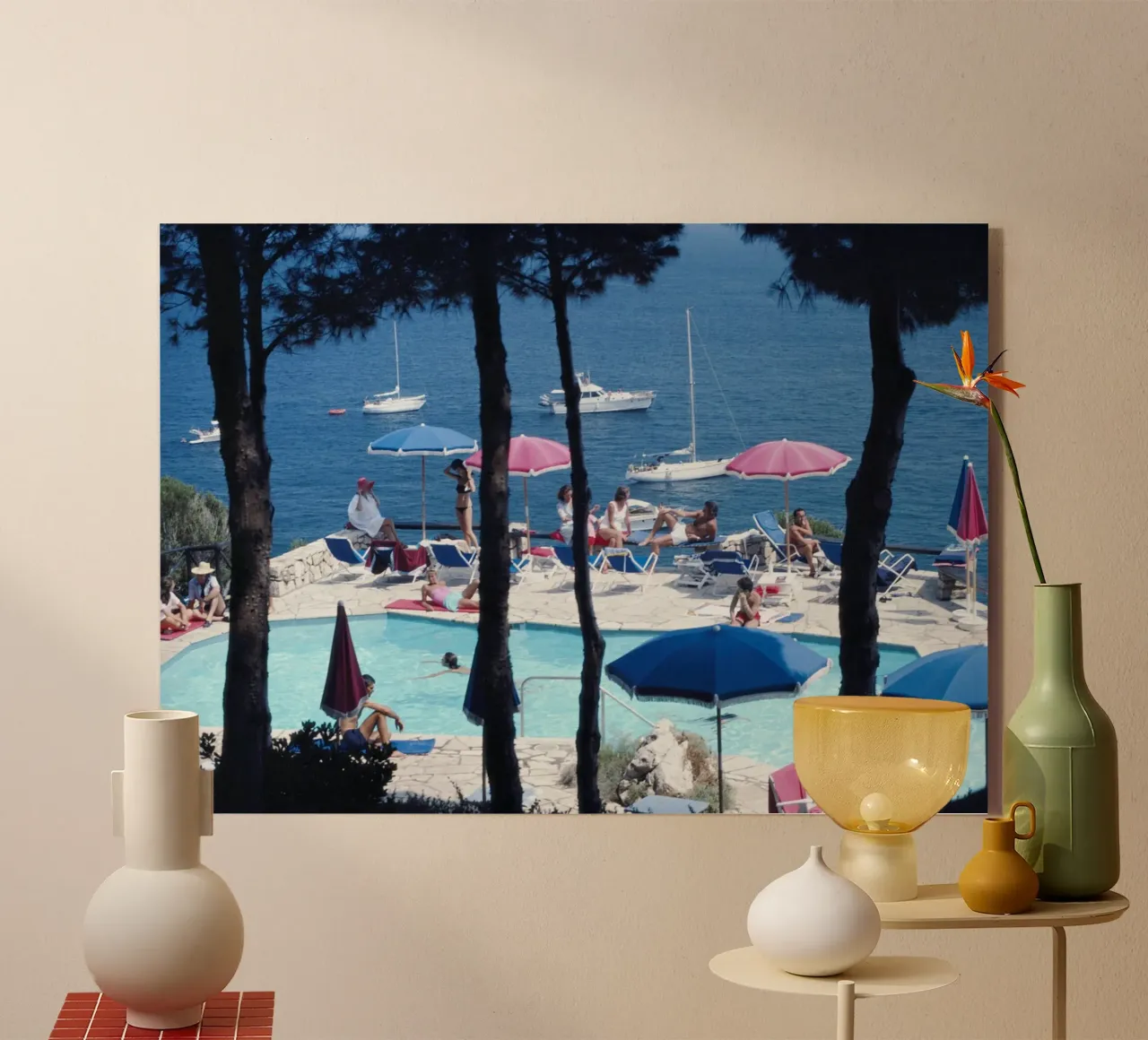 Albergo Il Pellicano - Slim Aarons plexiglass da Chrisvintage