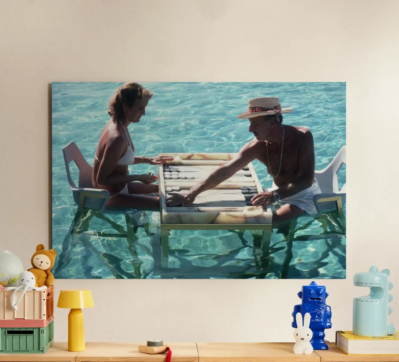 Mantenere la calma - Slim Aarons alluminio dibond da Chrisvintage