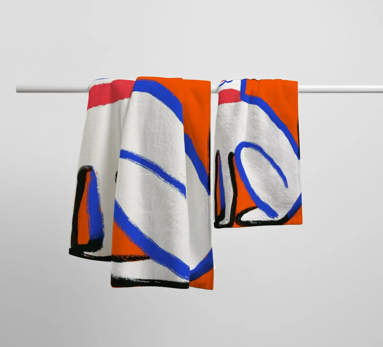 Blue cat towel by Little Dean