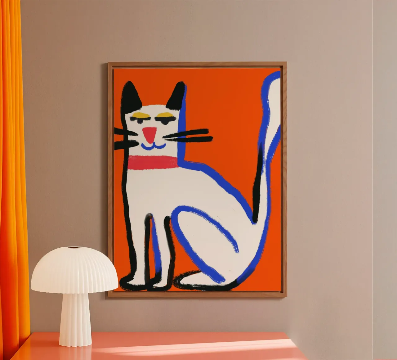 Blue cat alu-dibond by Little Dean