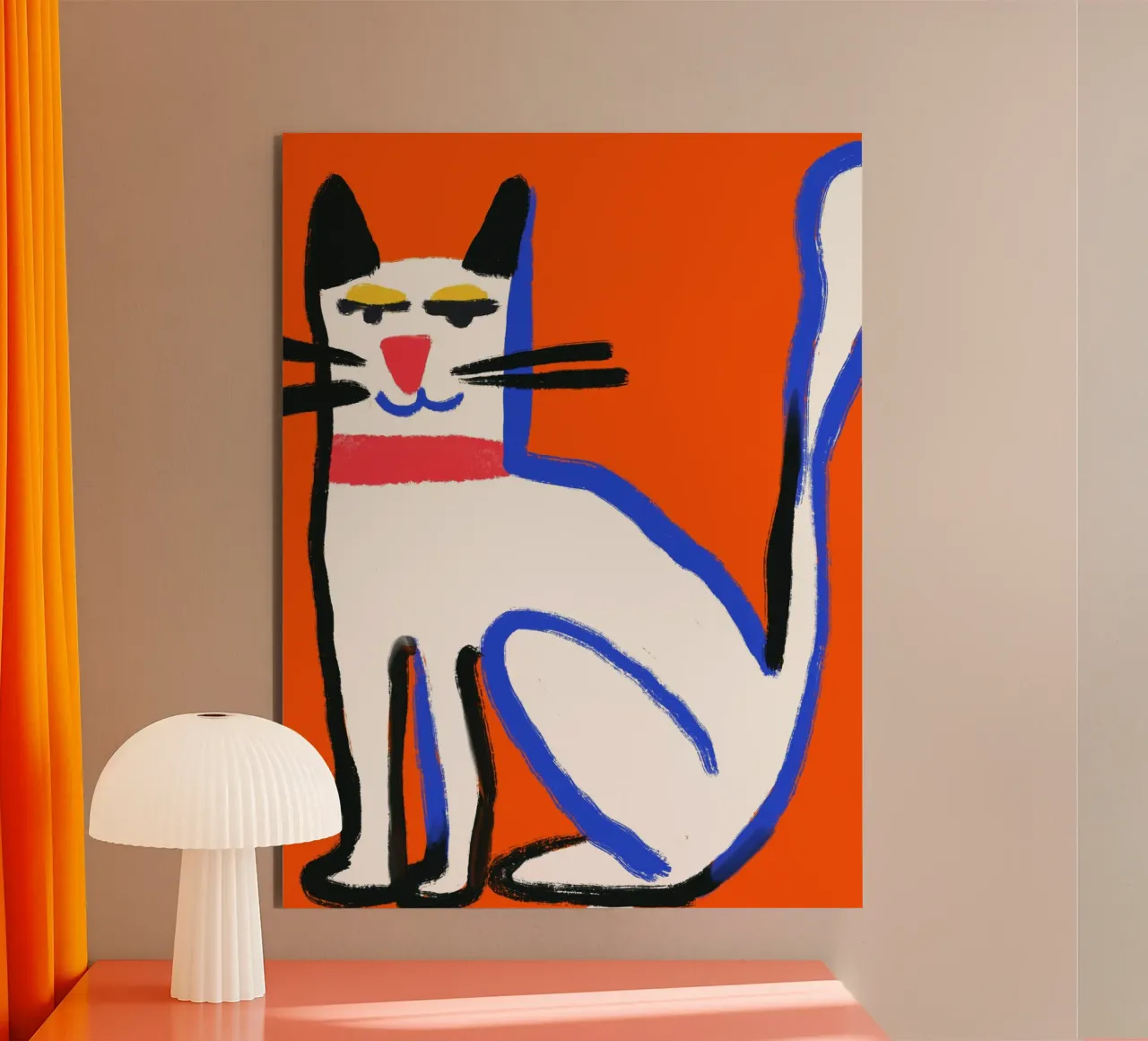 Blue cat alu-dibond by Little Dean