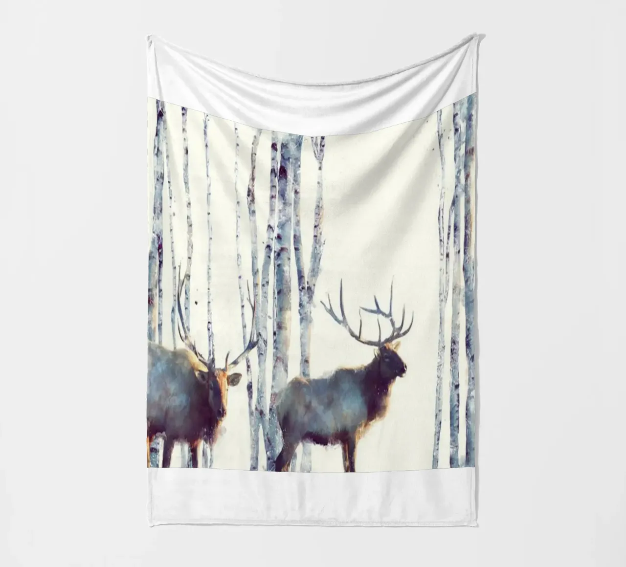 I due cervi di Amy Hamilton coperta in pile da kbm store