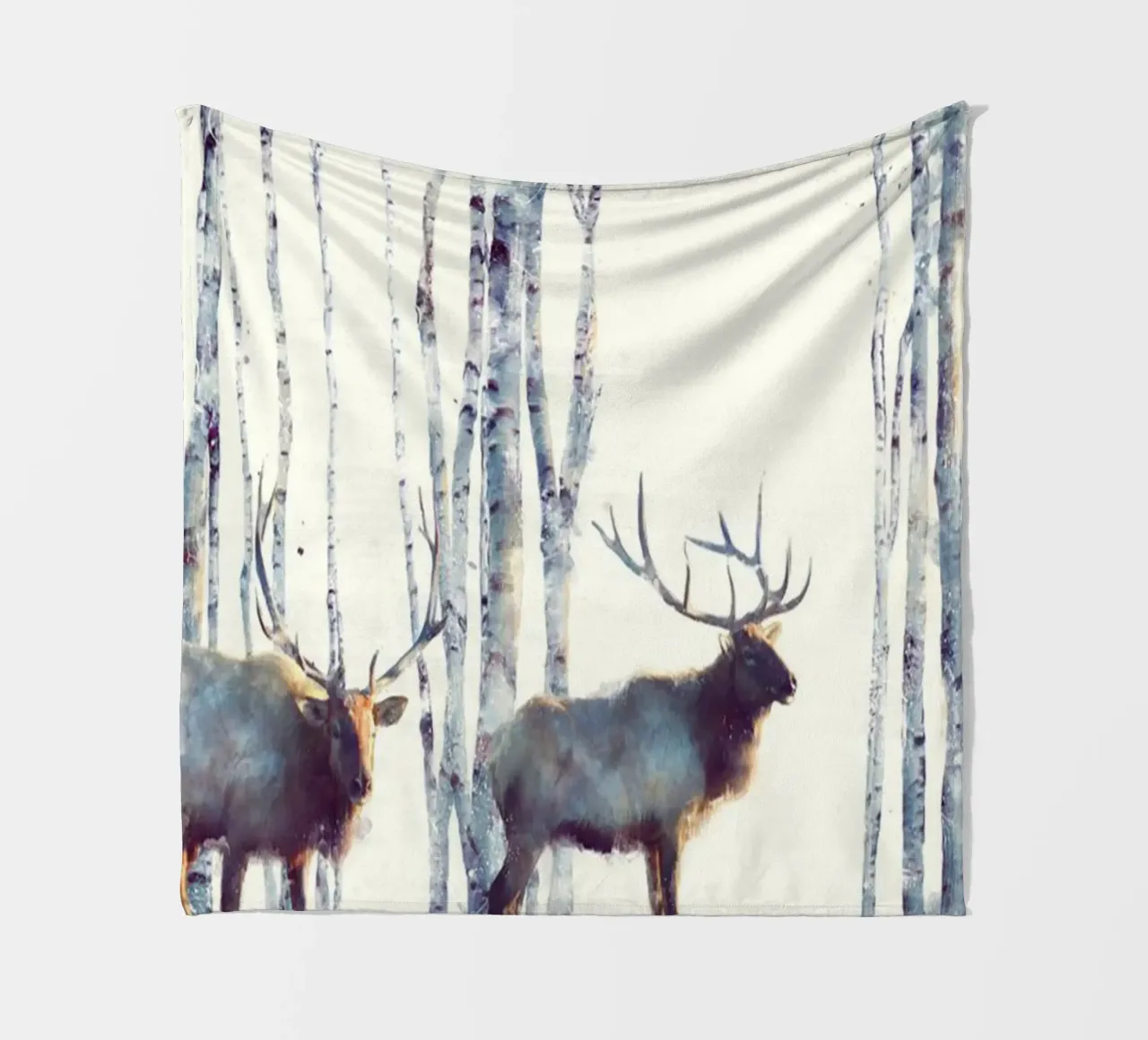 I due cervi di Amy Hamilton coperta in pile da kbm store