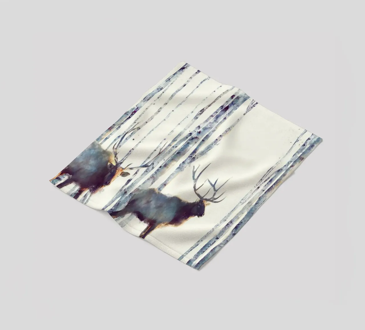 I due cervi di Amy Hamilton coperta in pile da kbm store
