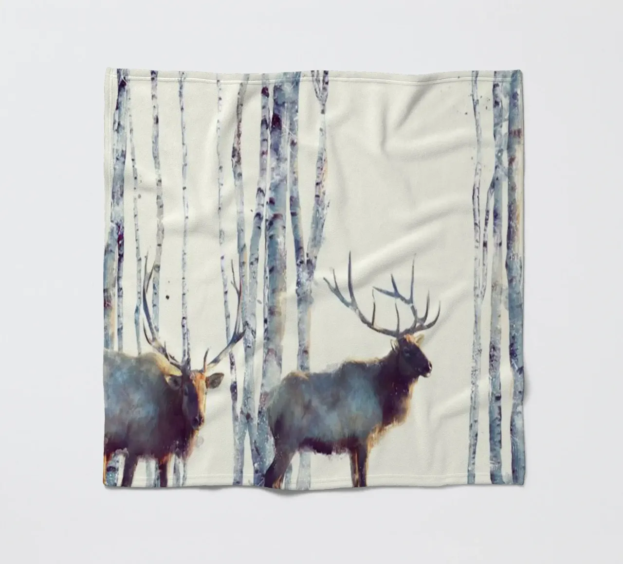 I due cervi di Amy Hamilton coperta in pile da kbm store