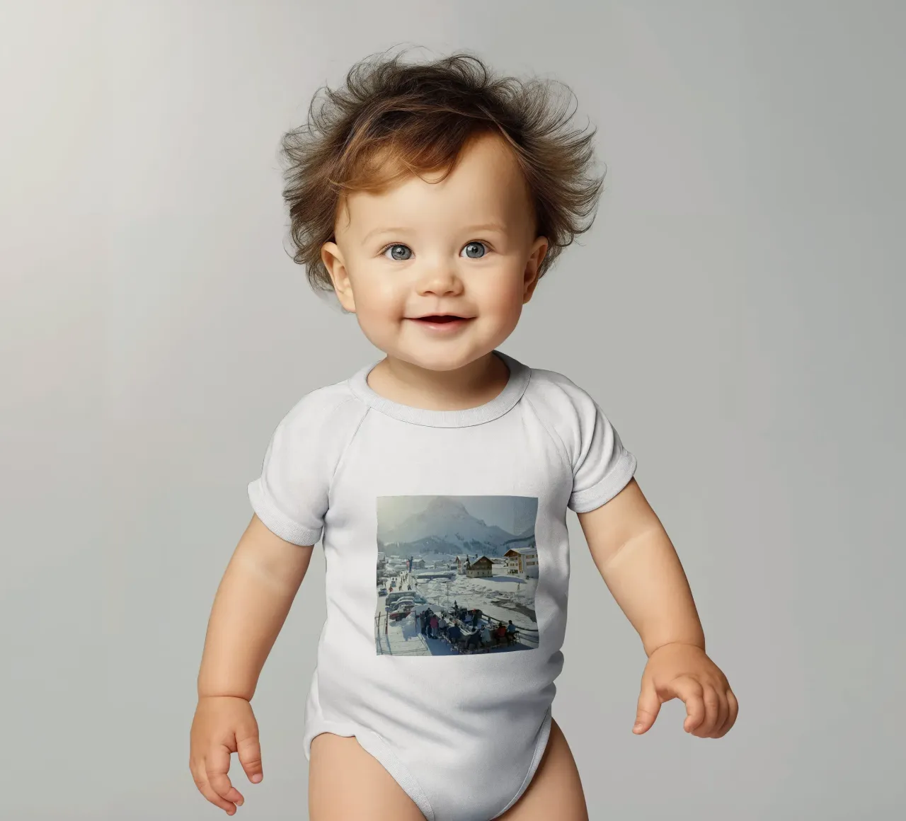 Lech Ice Bar Slim Aarons body neonato maniche corte da Chrisvintage
