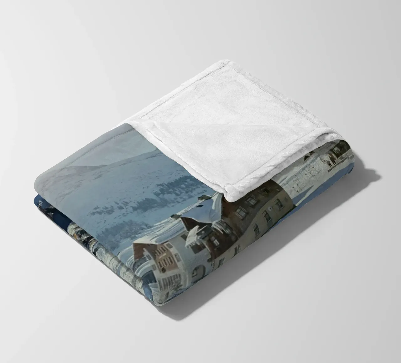 Lech Ice Bar Slim Aarons coperta in pile da Chrisvintage