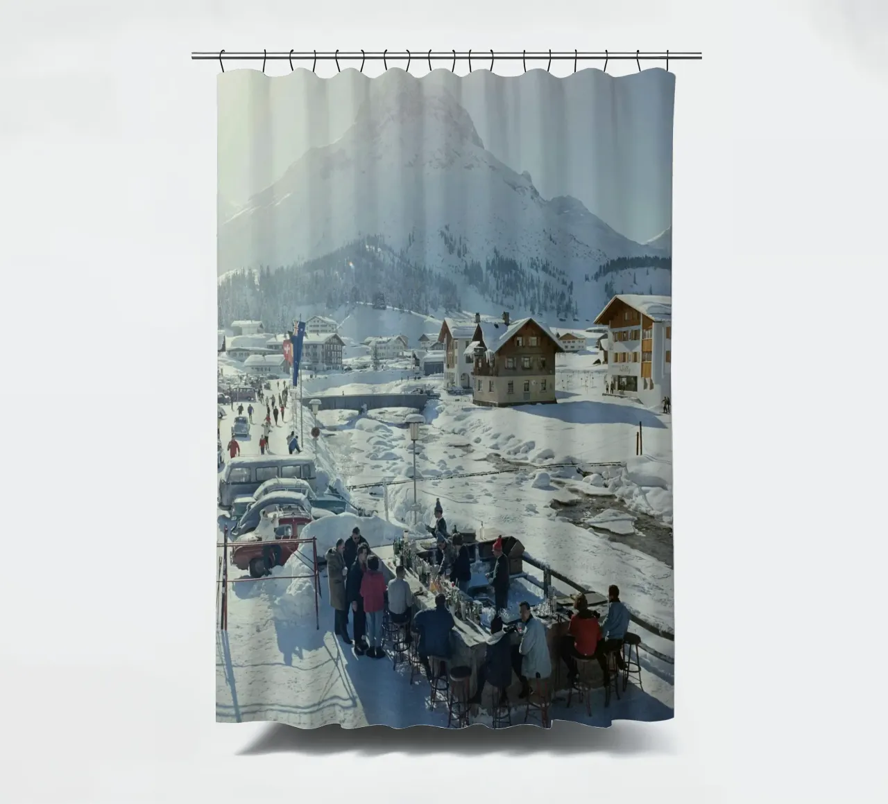 Lech Ice Bar Slim Aarons tenda da doccia da Chrisvintage
