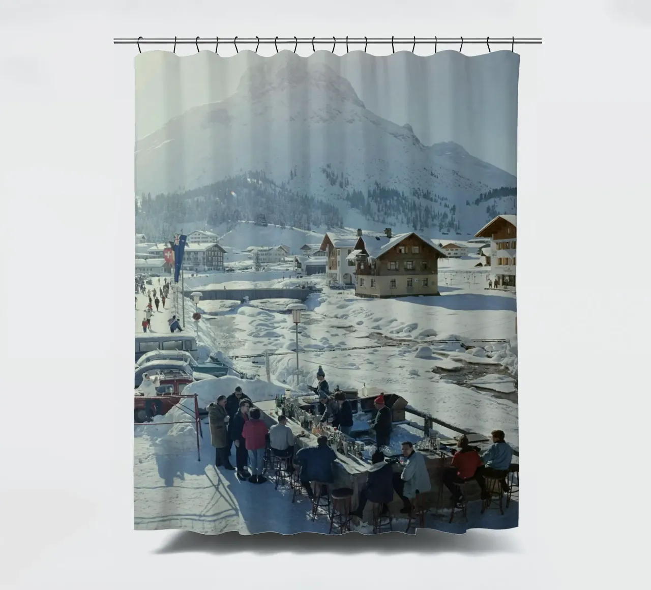 Lech Ice Bar Slim Aarons tenda da doccia da Chrisvintage