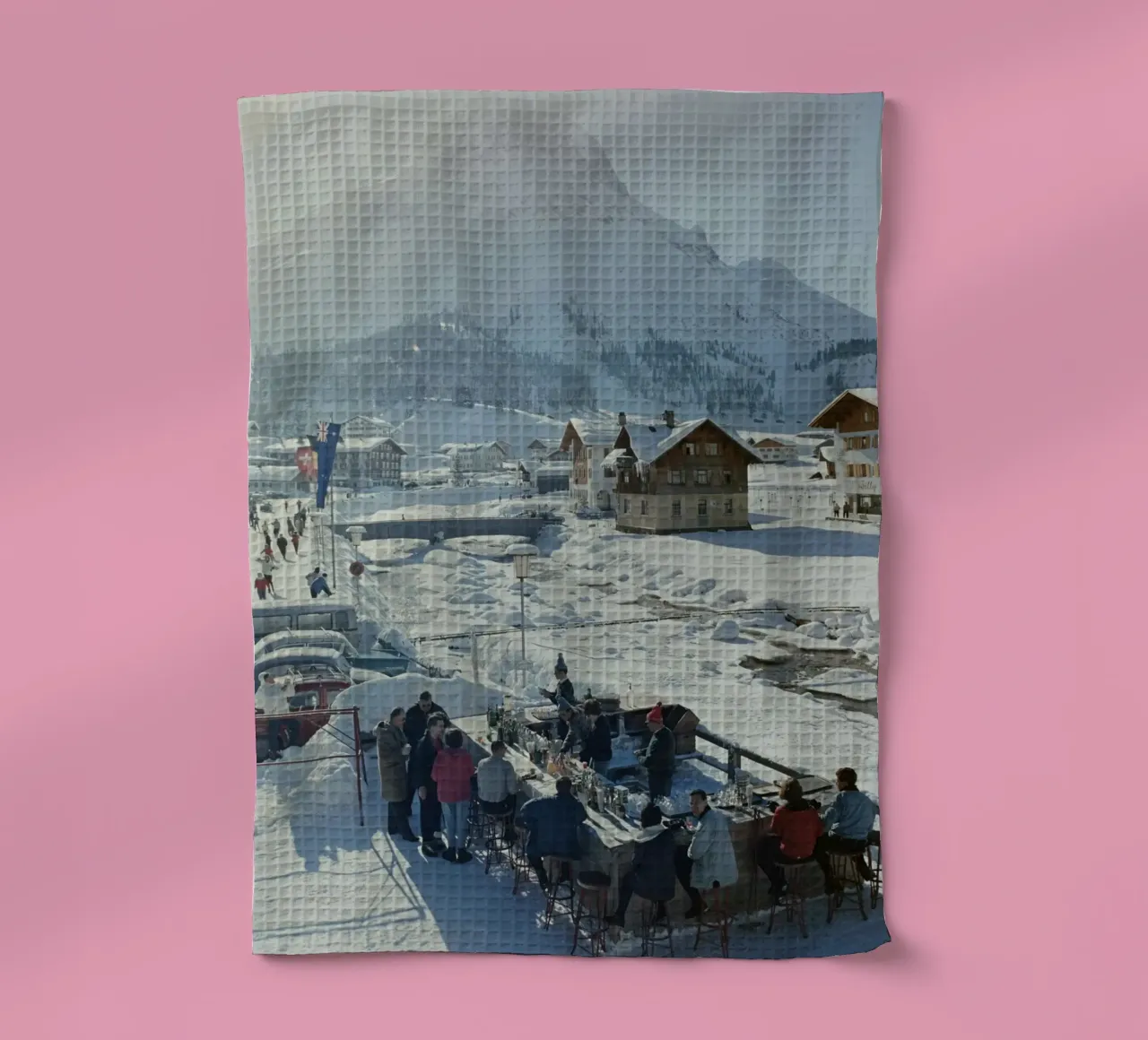 Lech Ice Bar Slim Aarons canovaccio da cucina da Chrisvintage