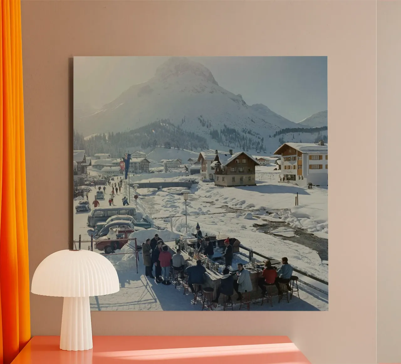 Lech Ice Bar Slim Aarons alluminio dibond da Chrisvintage