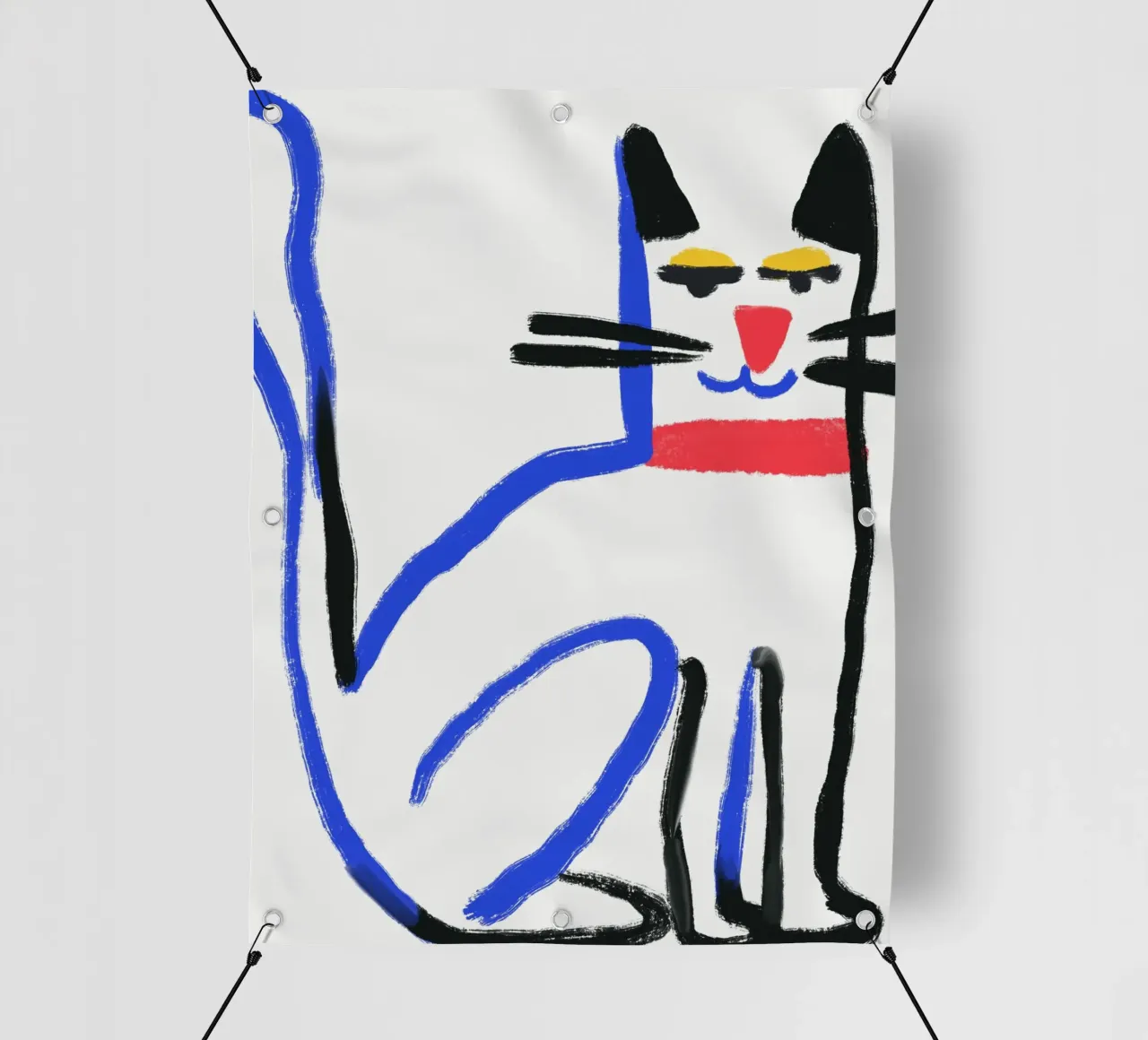 Gatto bianco telo in pvc da Little Dean
