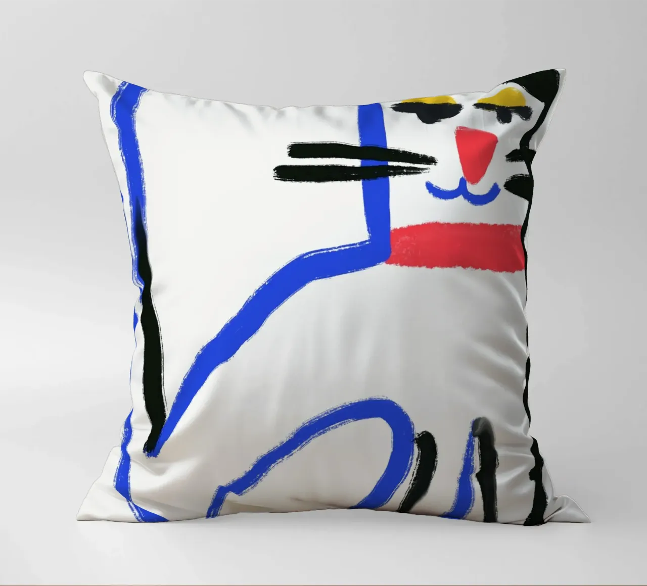Gatto bianco cuscino da Little Dean