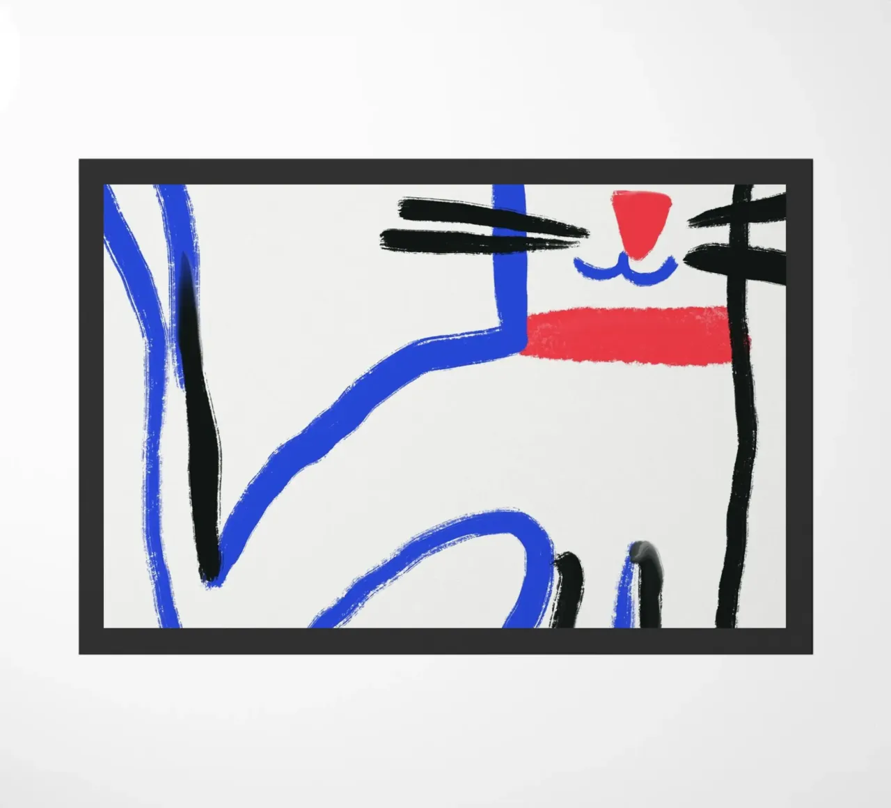 Witte kat deurmat van Little Dean